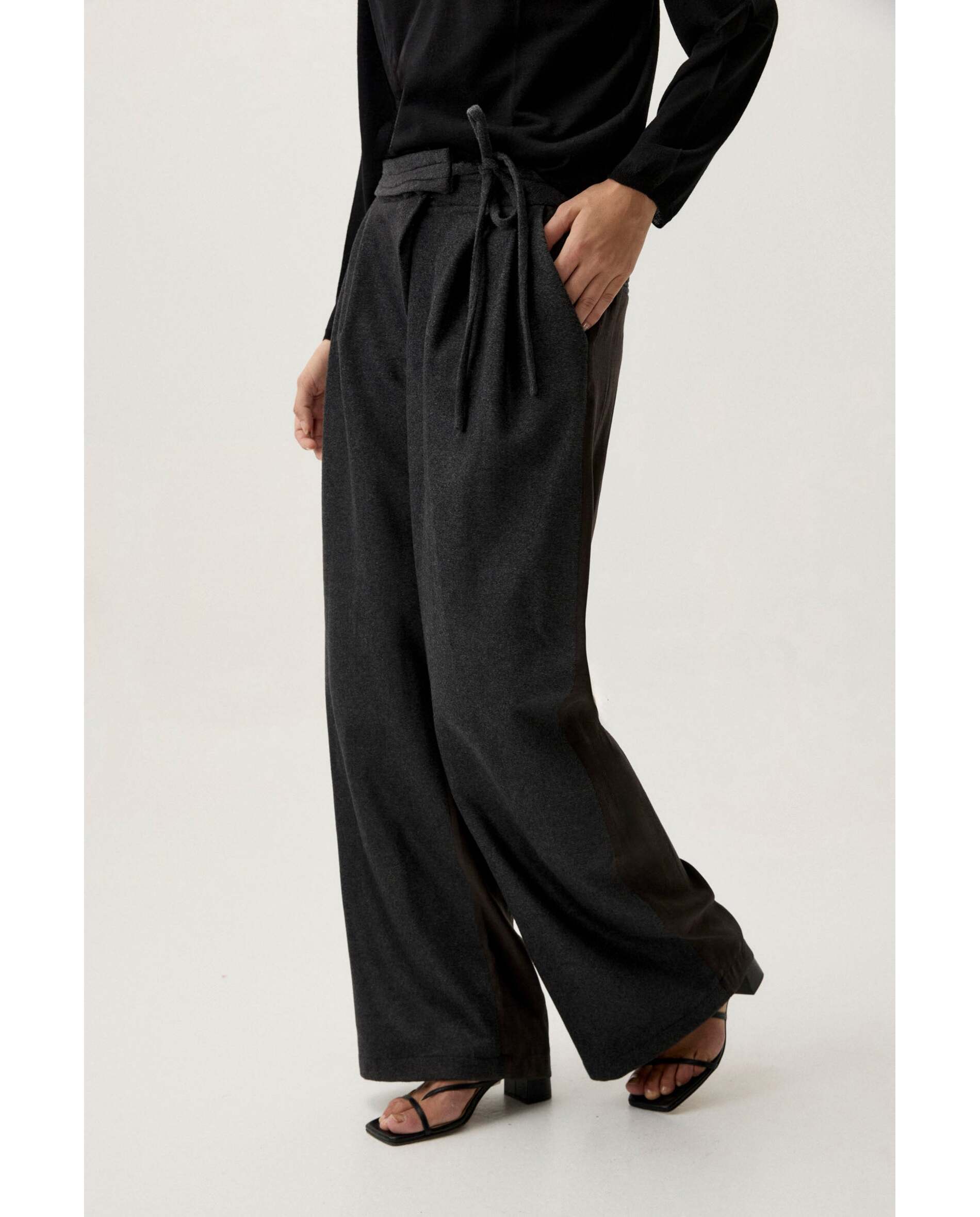 Pantalón de mujer de franela - Bimani - Gris Gris-2