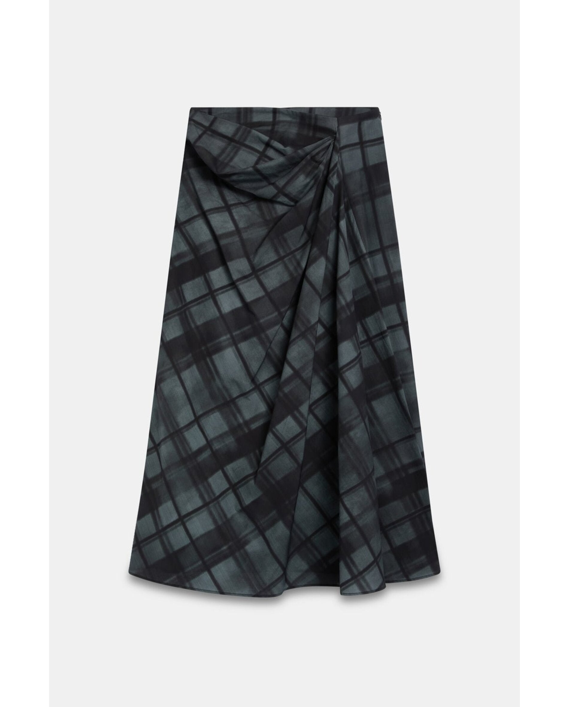 Falda de mujer de popelín estampada - Bimani - Negro Negro-3