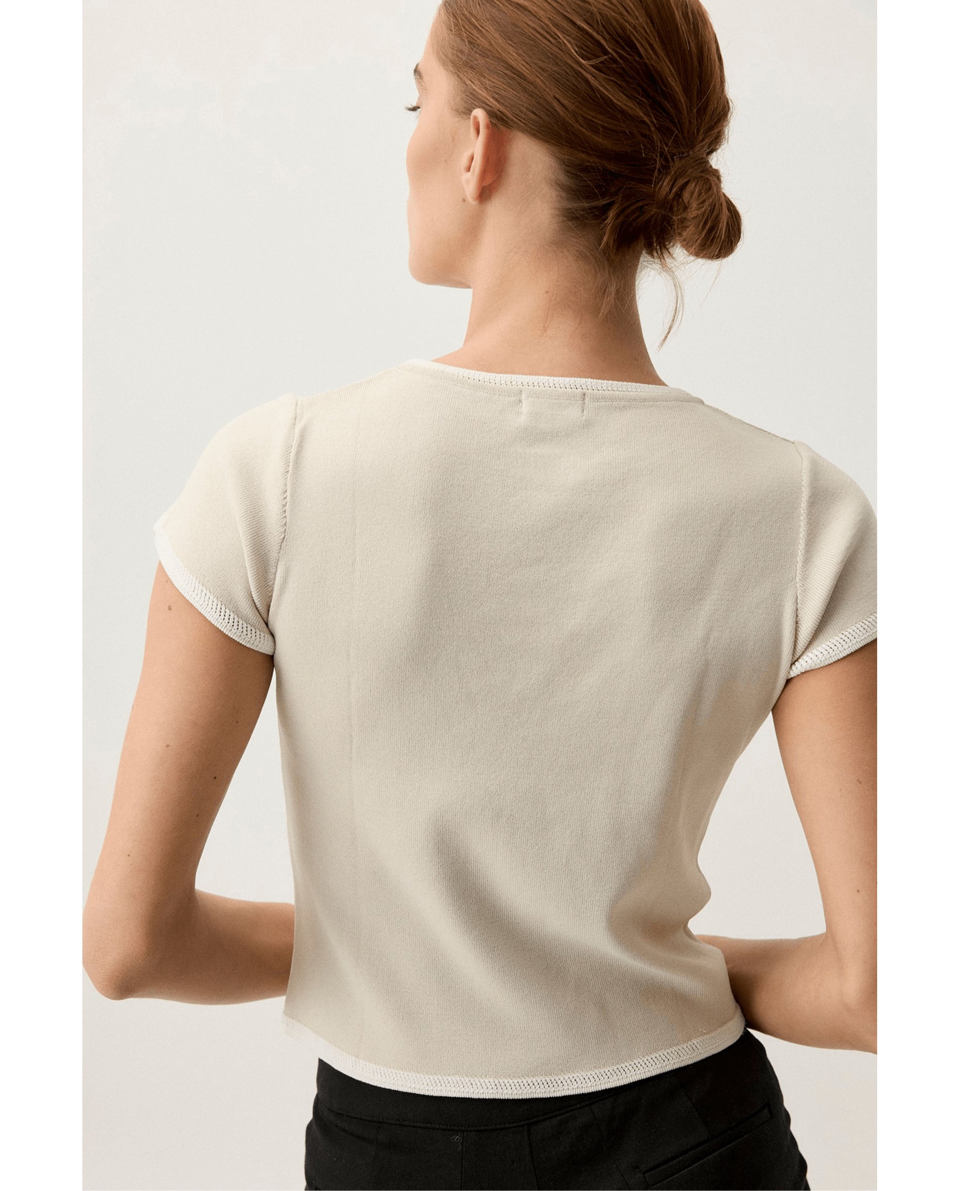 Camiseta de mujer de punto liso - Bimani - Natural Natural-2