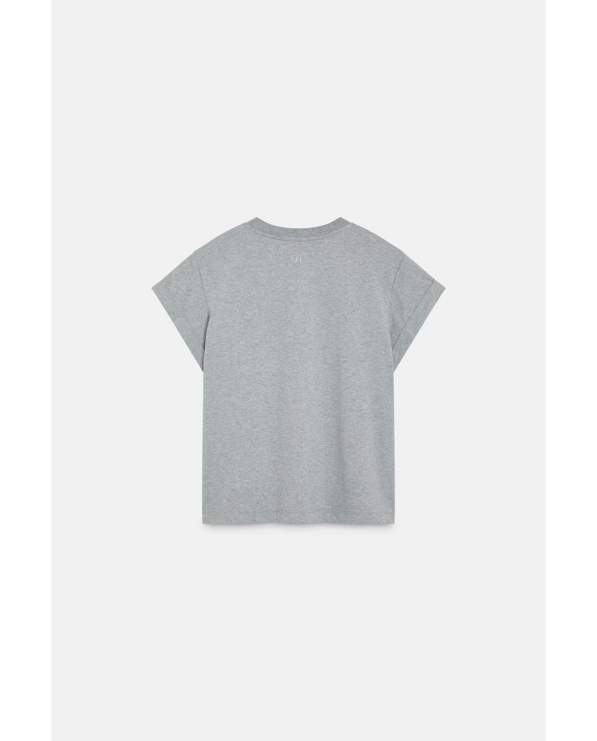 Camiseta de mujer de punto de algodón - Bimani - Gris Gris-3