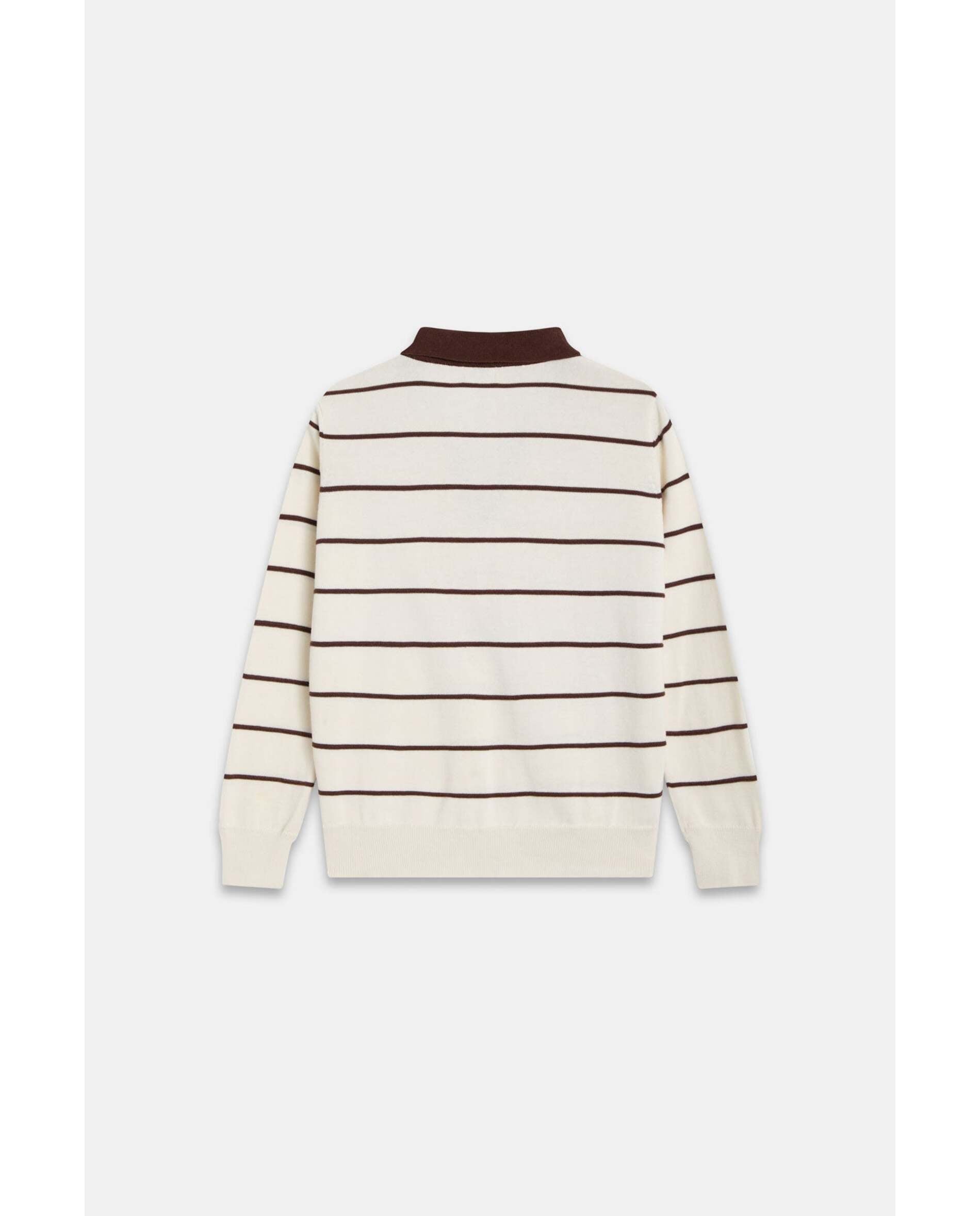 Jersey de mujer de punto liso de rayas - Bimani - Marrón Marrón-3
