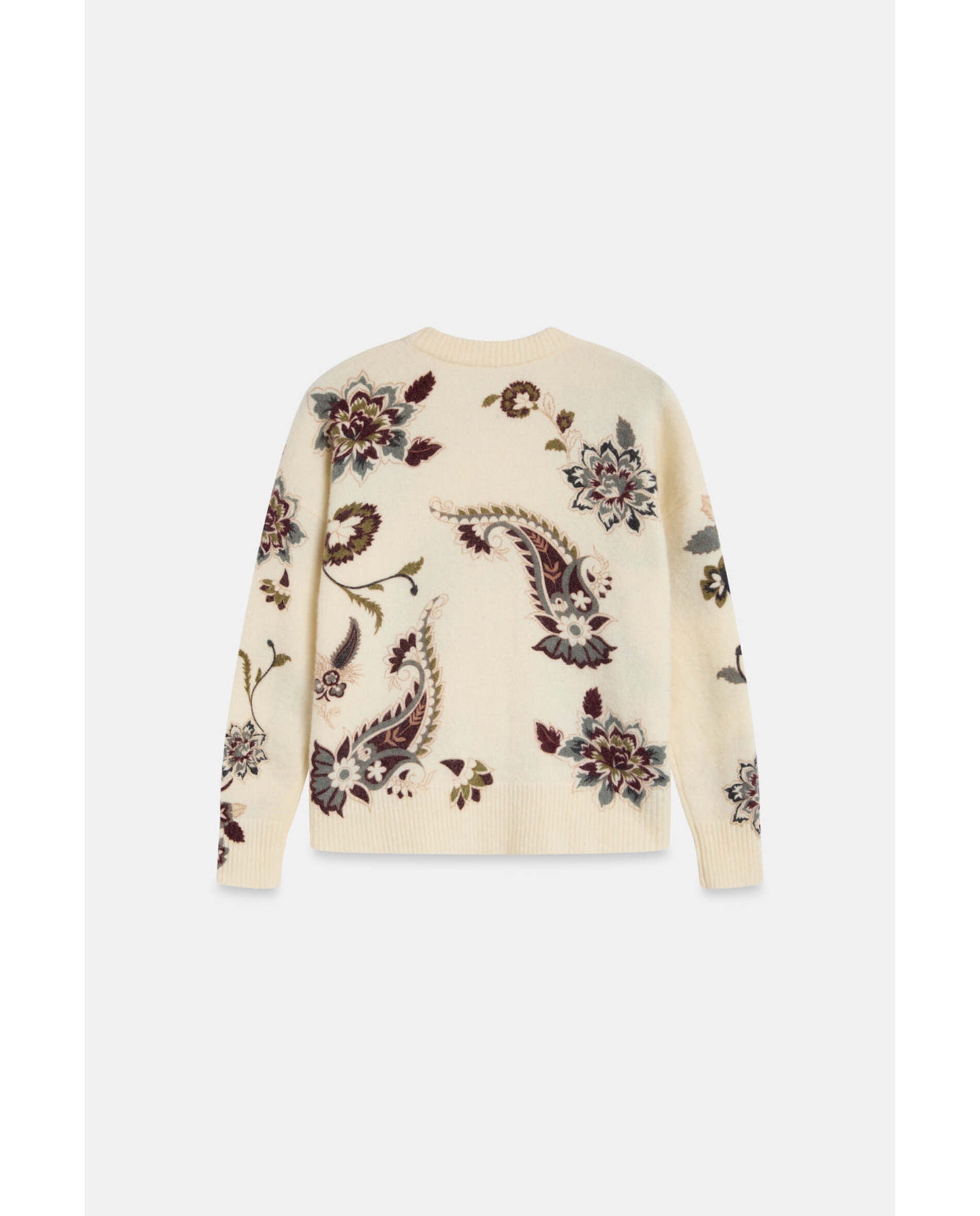 Jersey de mujer de lana estampado - Bimani - Marrón Marrón-3