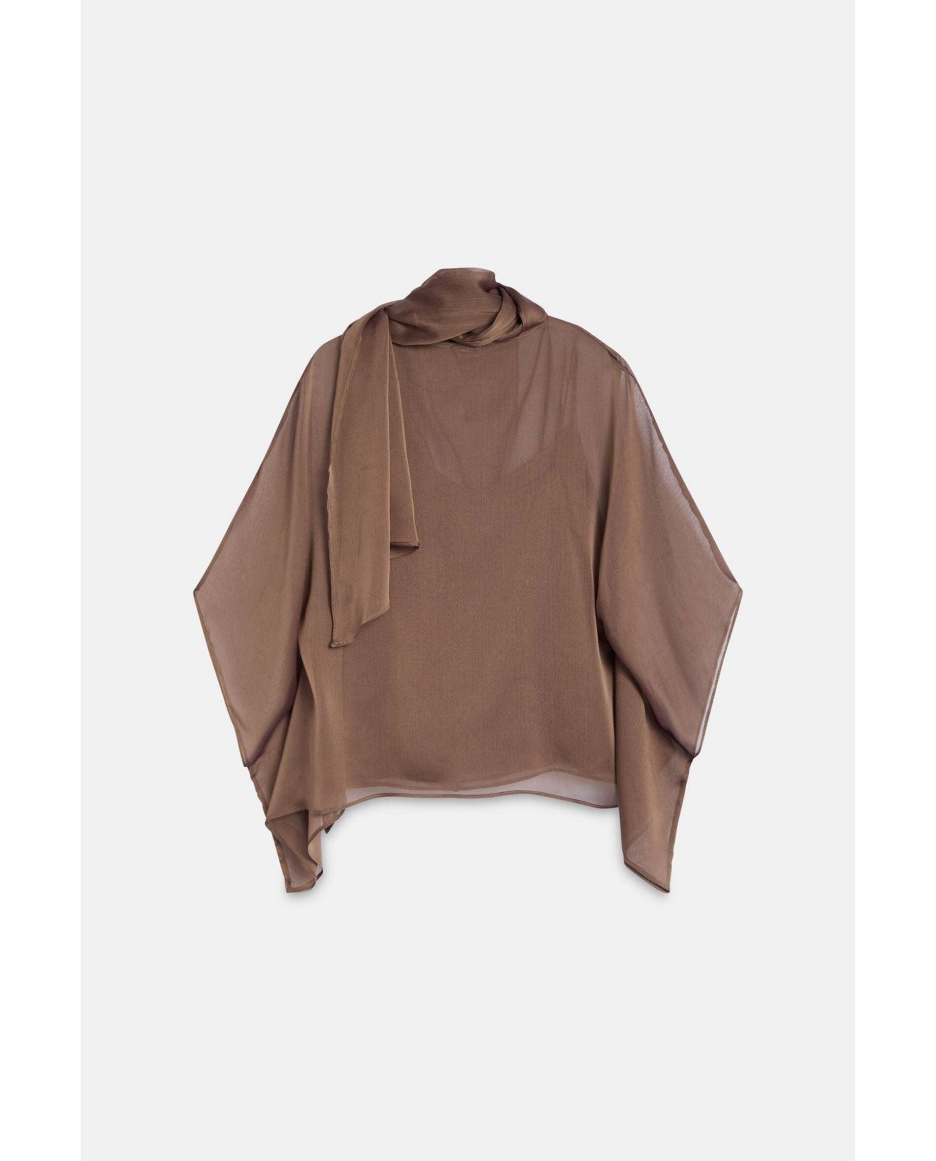 Blusa de mujer tipo capa - Bimani - Bronce metalizado Bronce metalizado-3