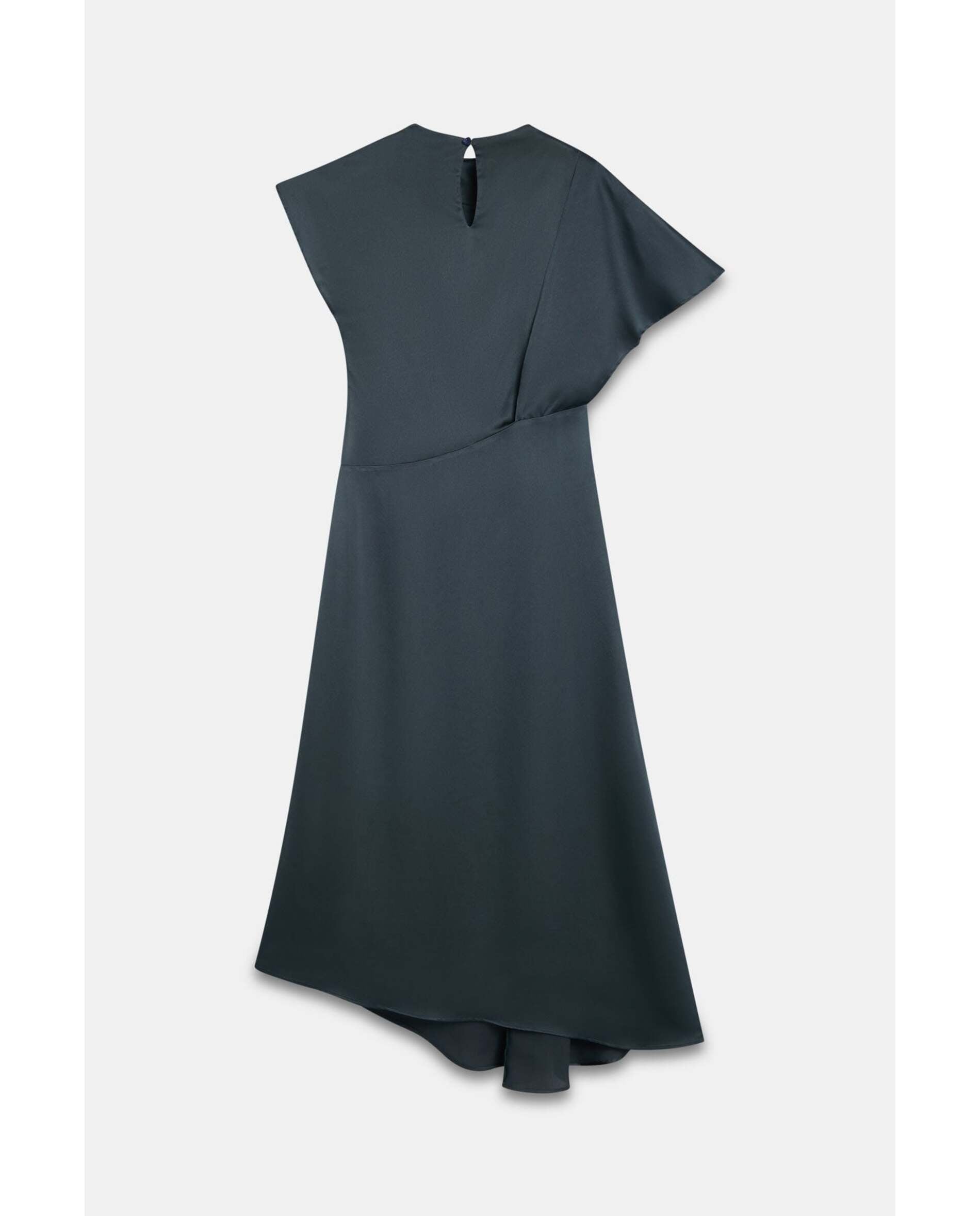Vestido de mujer de corte semientallado - Bimani - Petróleo Petróleo-3