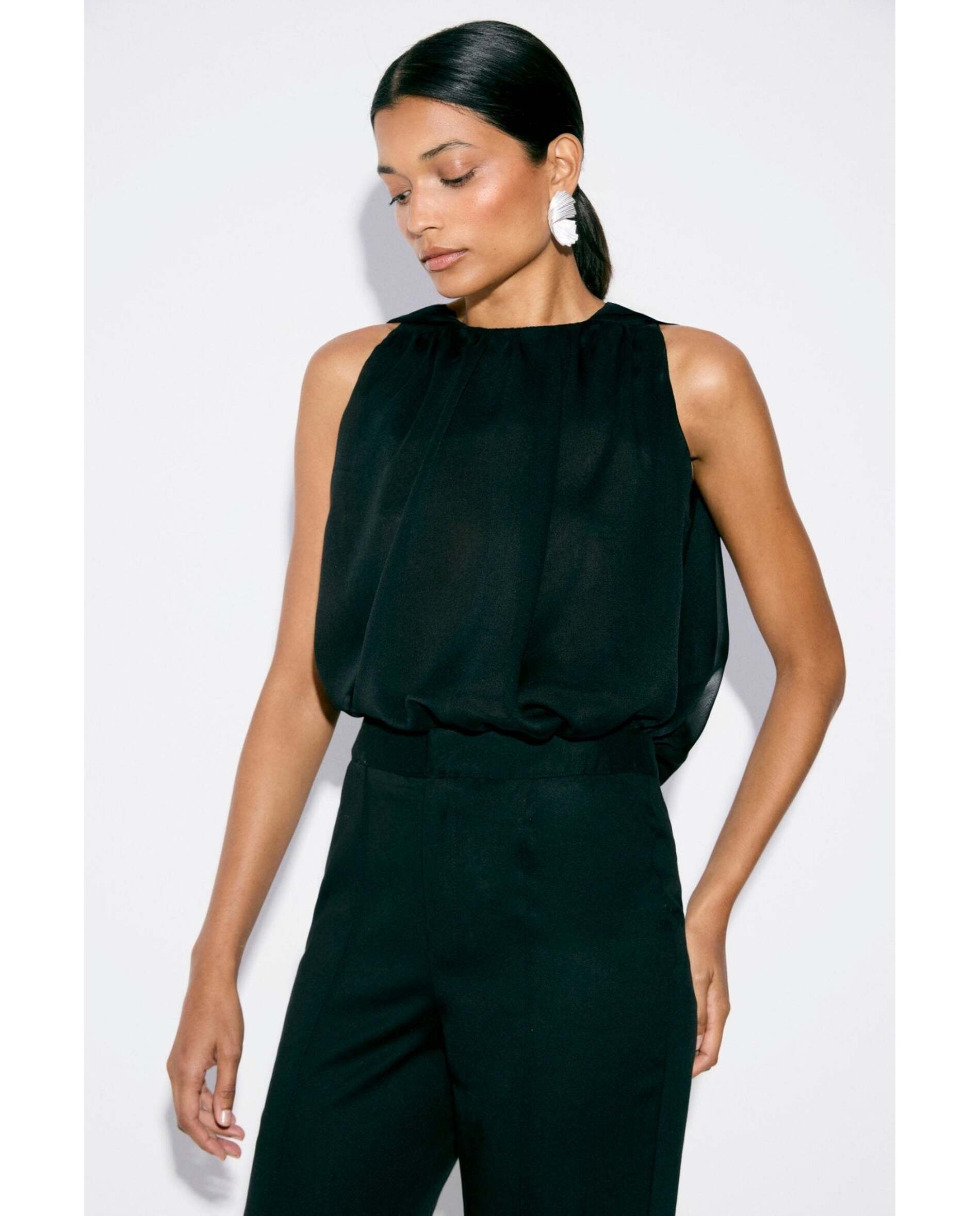 Blusa de mujer tipo body - Bimani - Negro Negro-2
