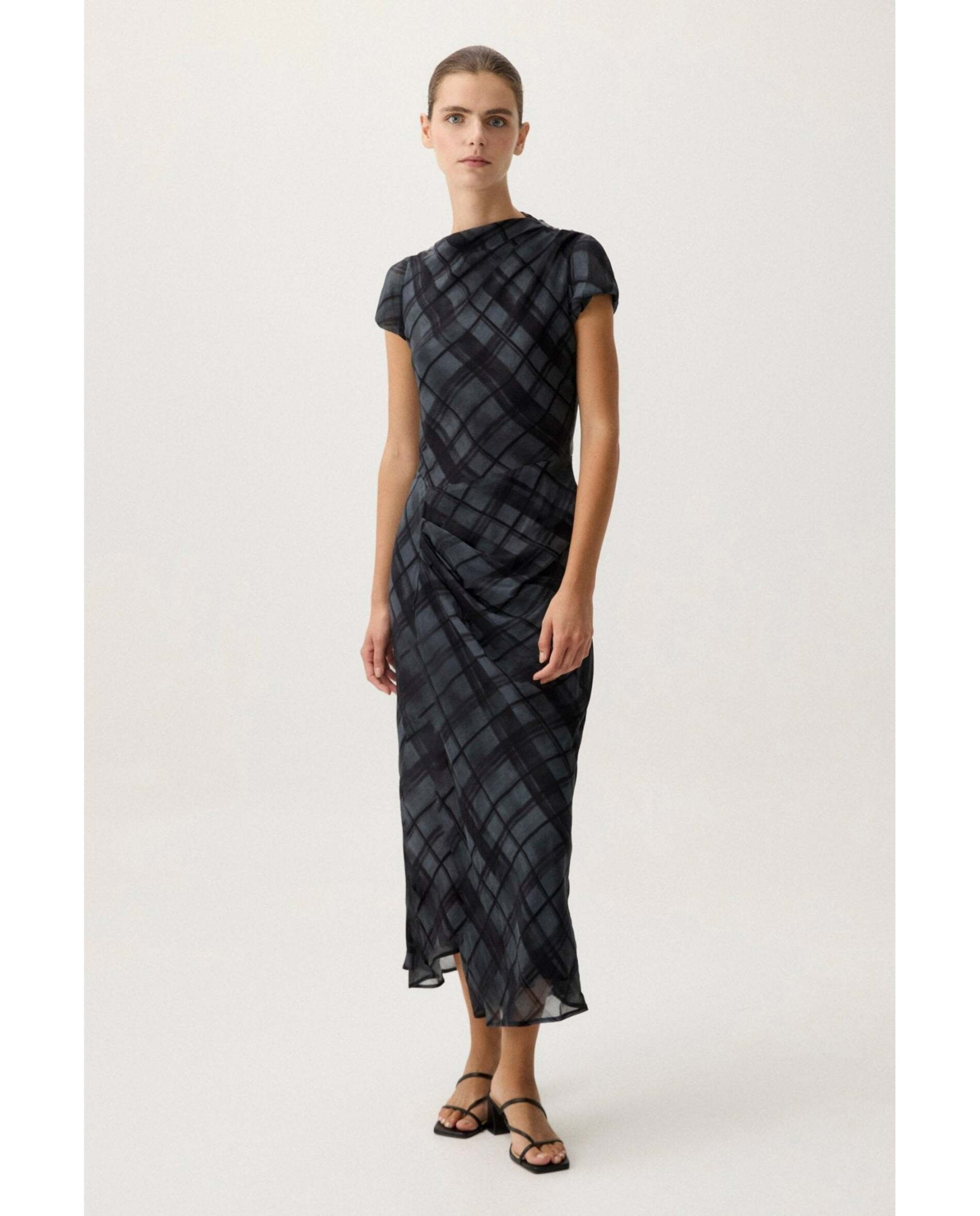 Vestido de mujer gasa - Bimani - Negro Negro-1