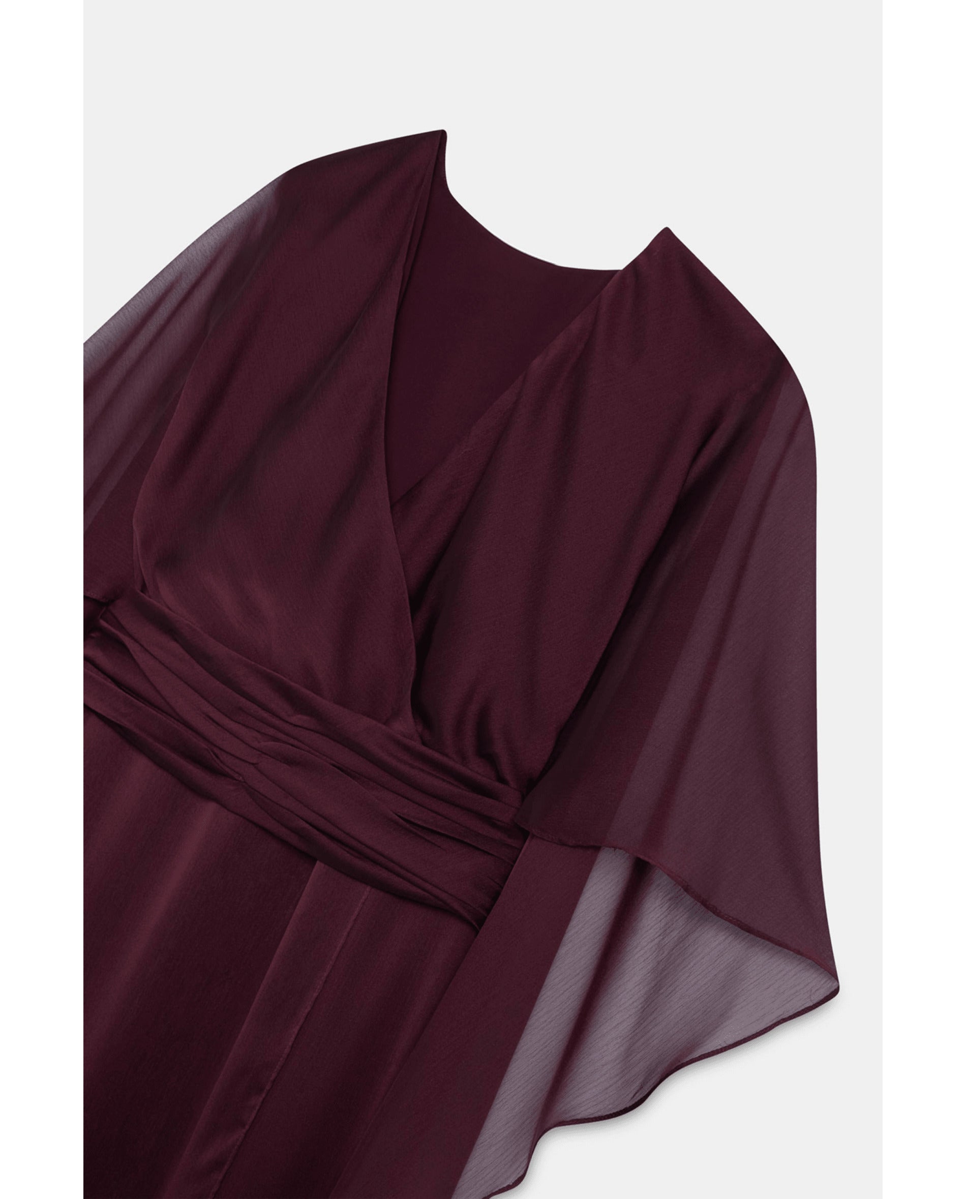 Vestido de mujer capa incorporada - Bimani - Berenjena Berenjena-3