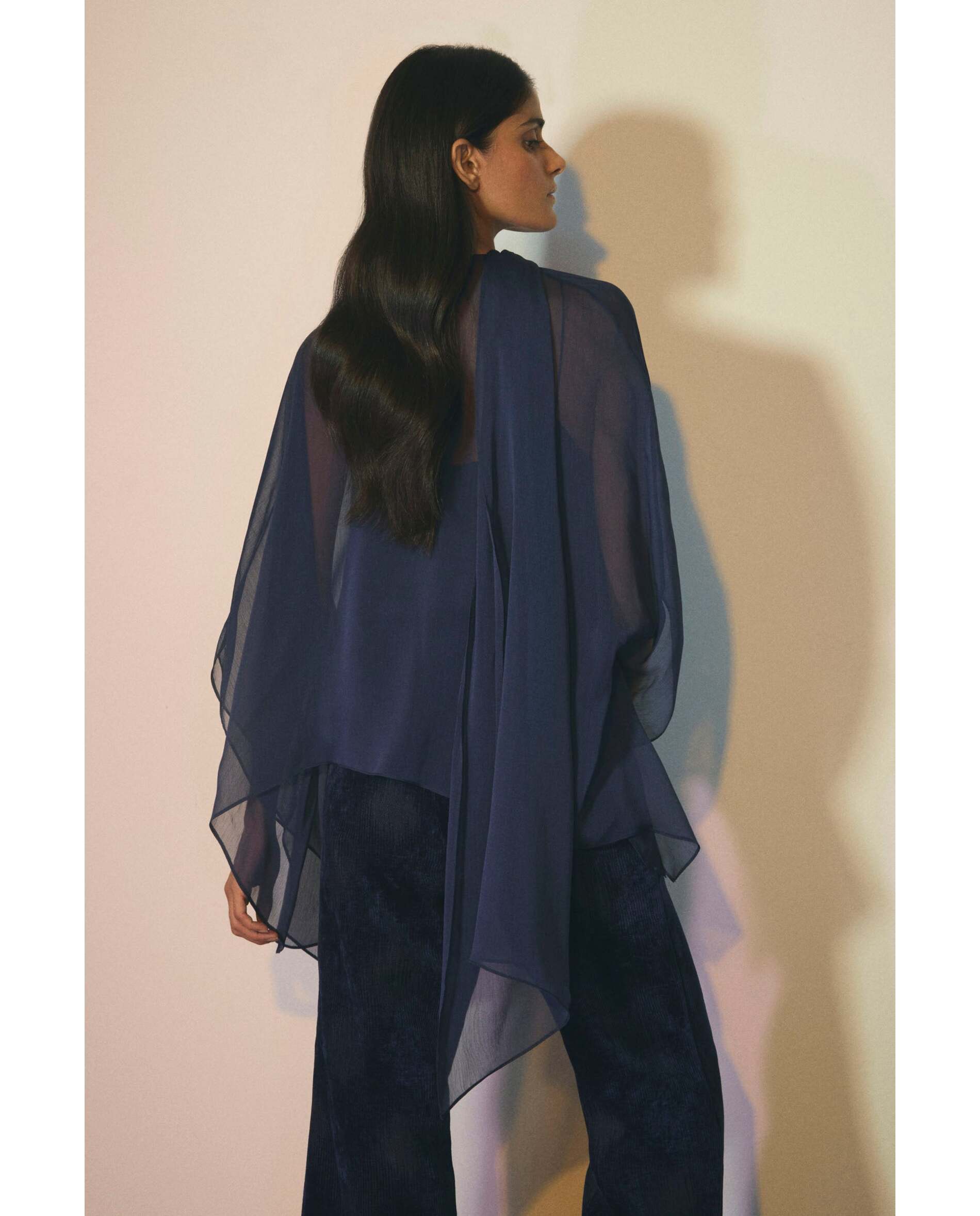 Imagen 2 de Blusa de mujer tipo capa - Bimani - Azul Azul