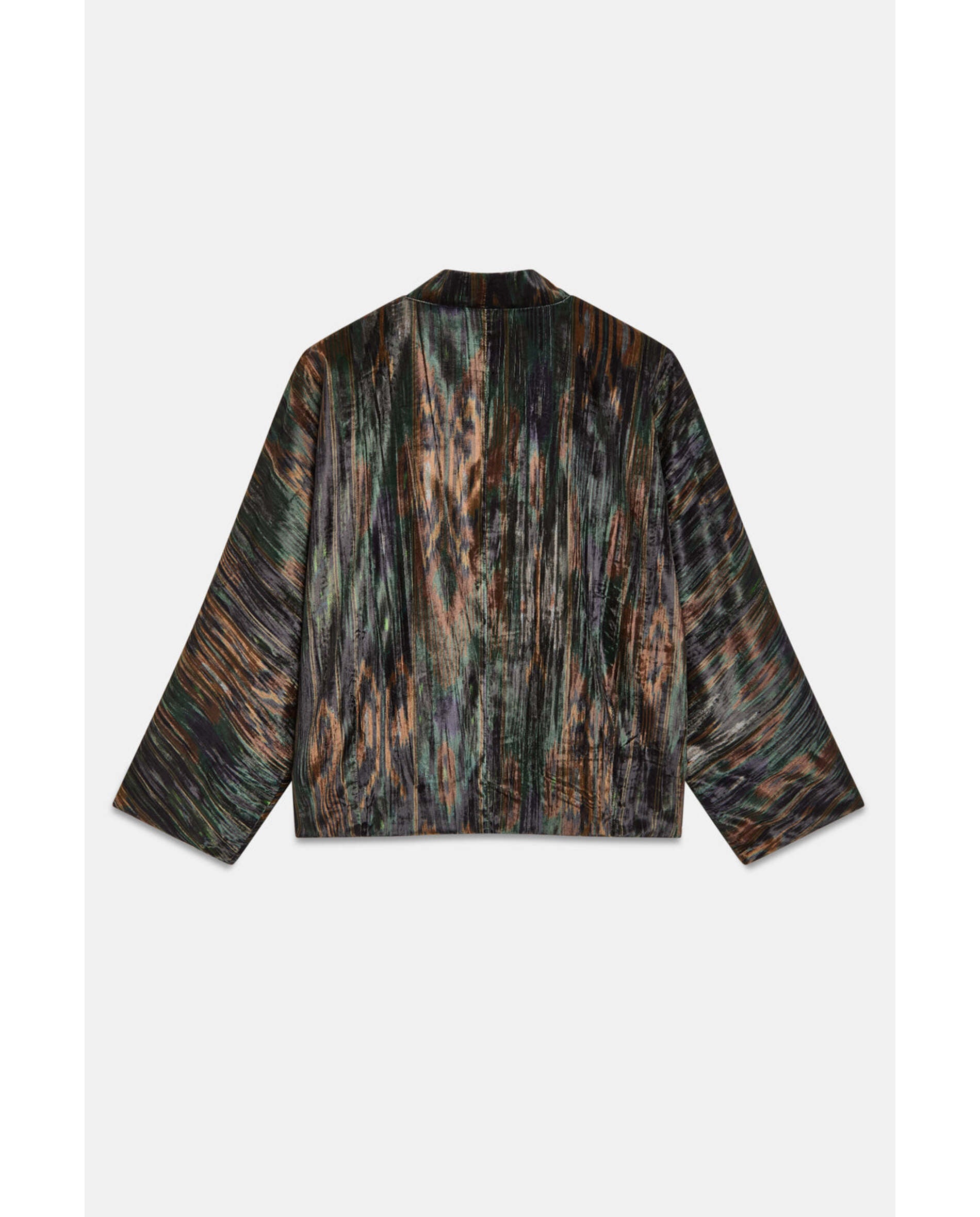Imagen 3 de Chaqueta kimono de mujer de terciopelo estampado - Bimani - Azul Azul
