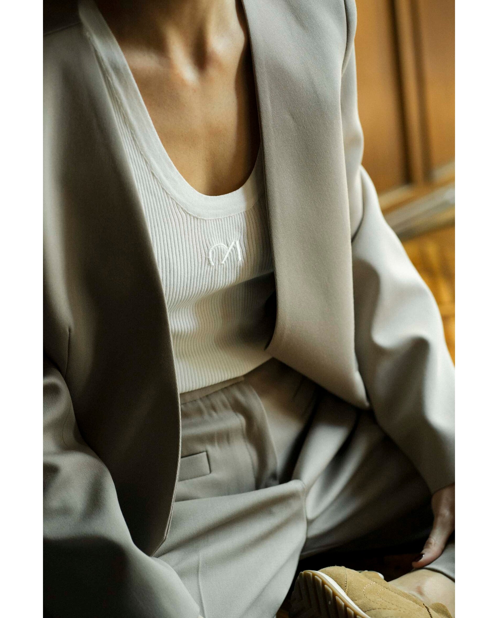 Top de mujer de tirantes y escote redondo - Bimani - Crema Crema-1