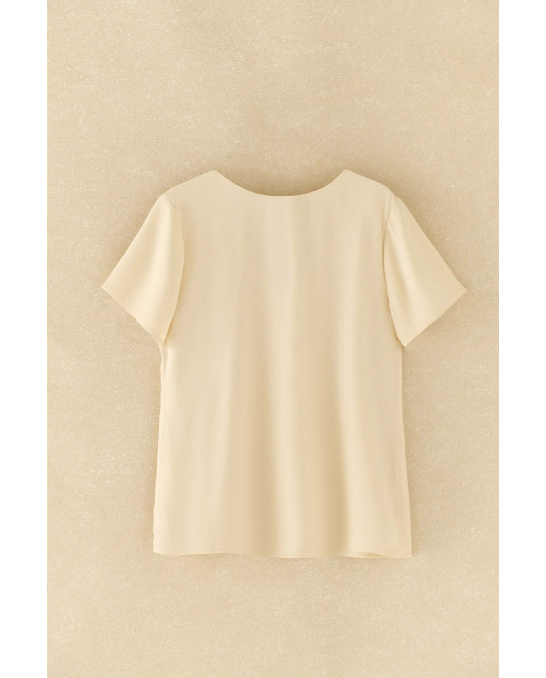 Blusa de muejr de tejido bimani - Beige Beige-2