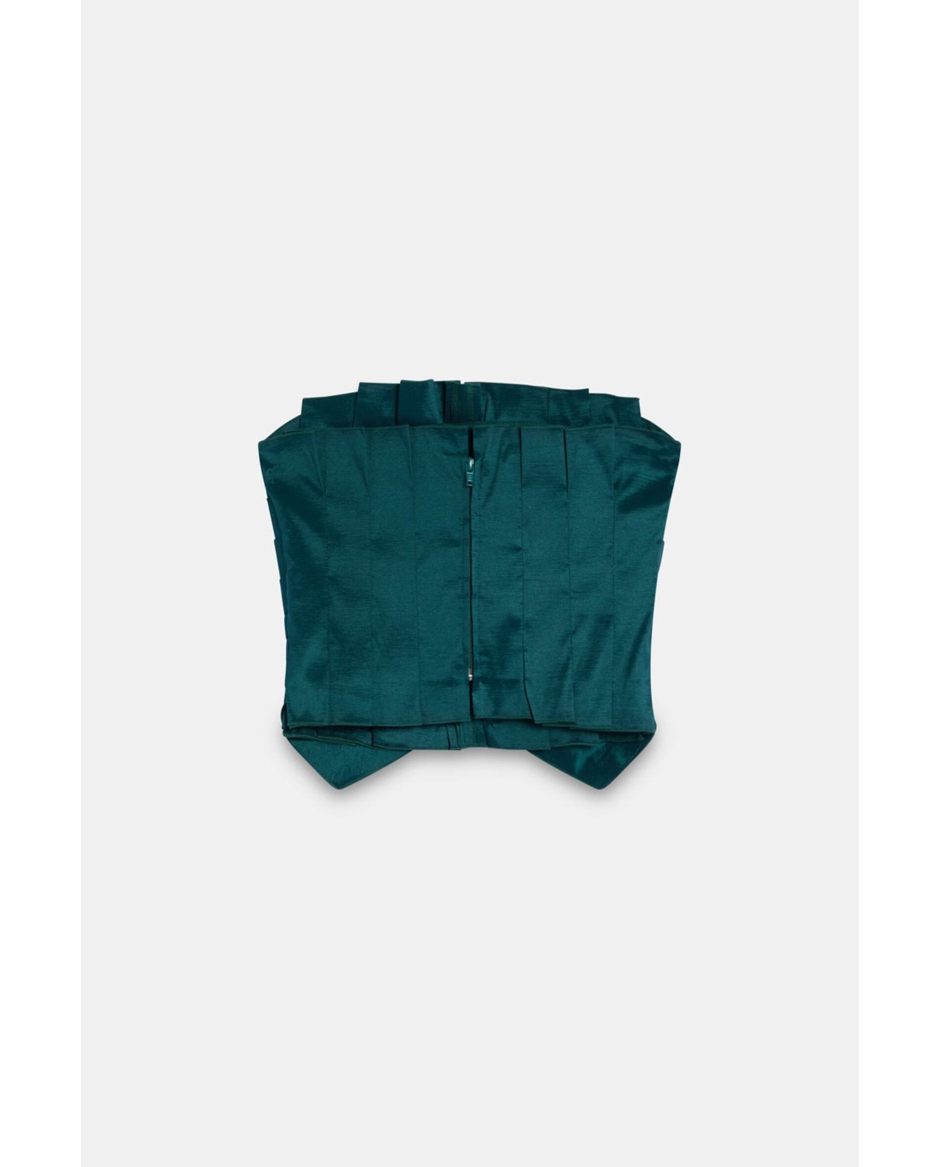 Top de mujer en tafeta elástica - Bimani - Verde azulado Verde azulado-4