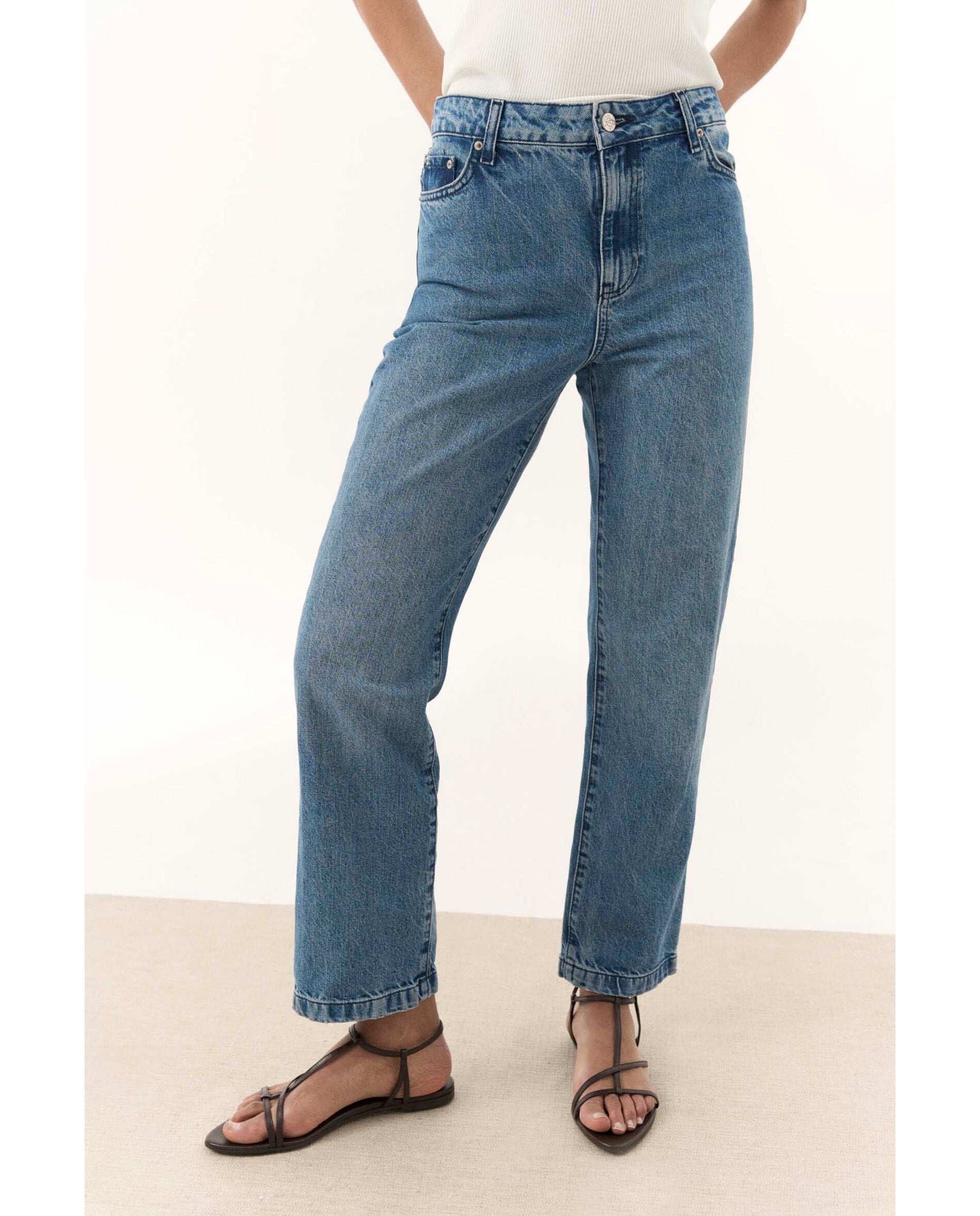 Vaquero de mujer tobillero - Bimani - Azul denim Azul denim-2