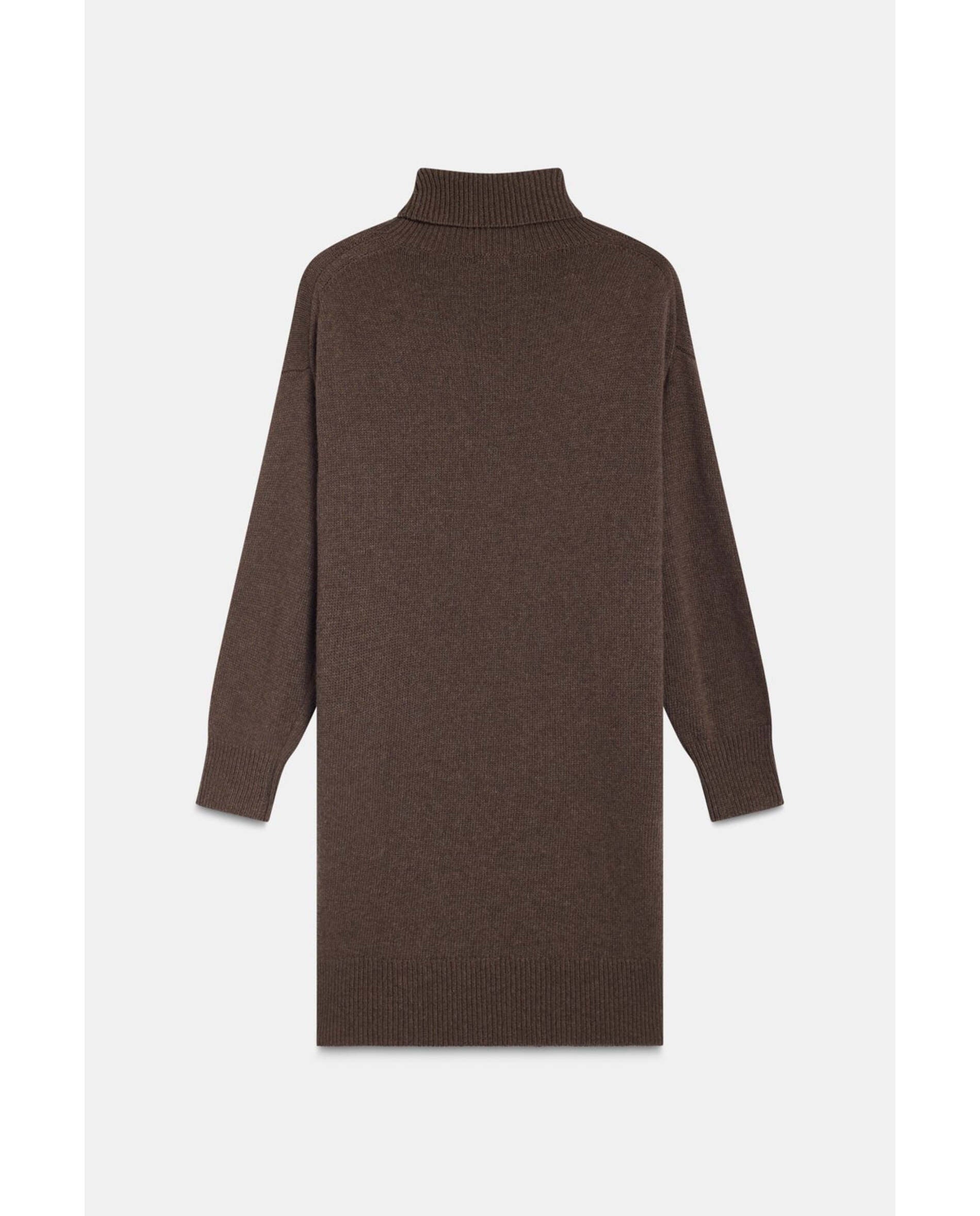 Vestido de mujer de punto liso - Bimani - Marrón Marrón-3