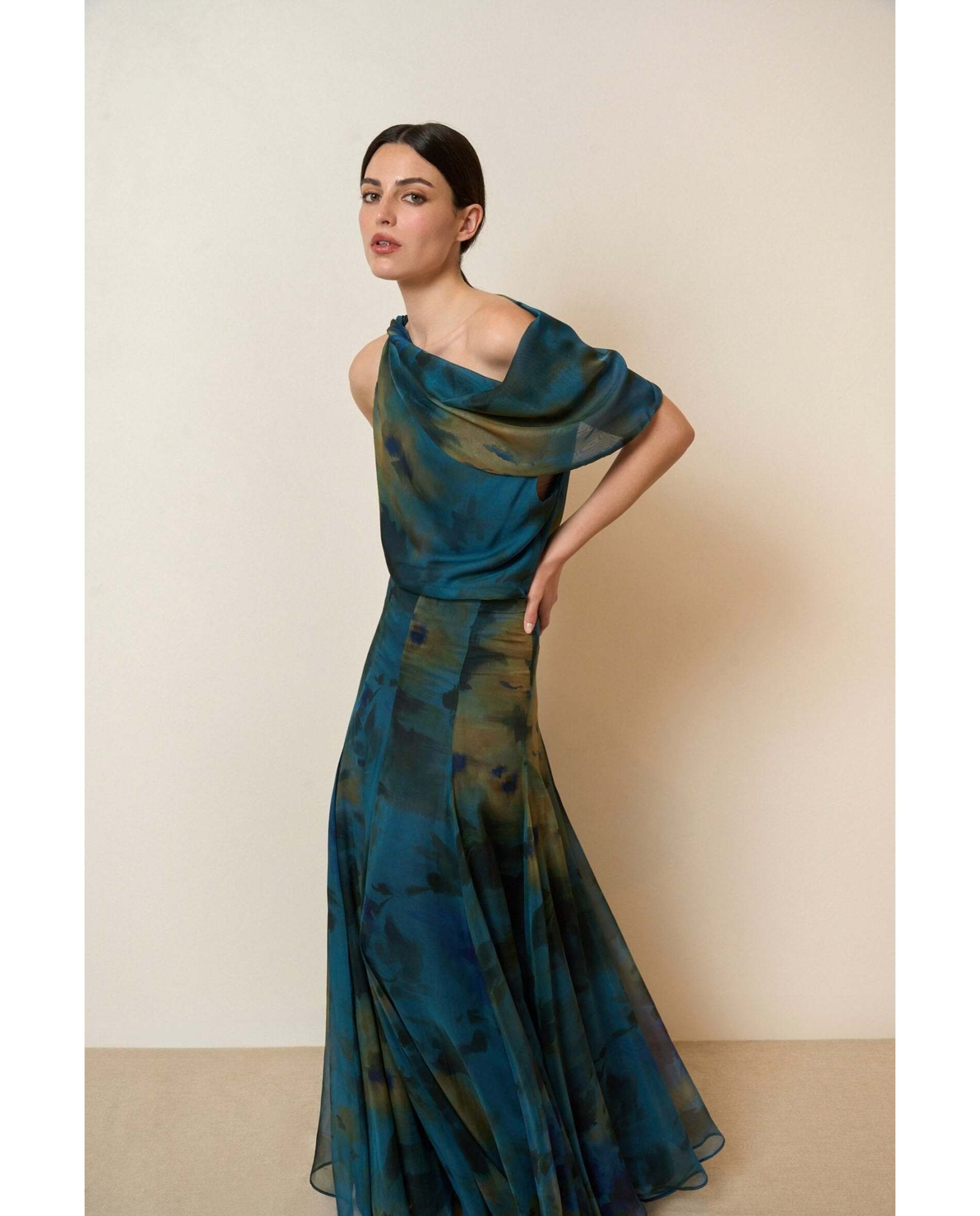 Bimani - Top de mujer de gasa estampada.