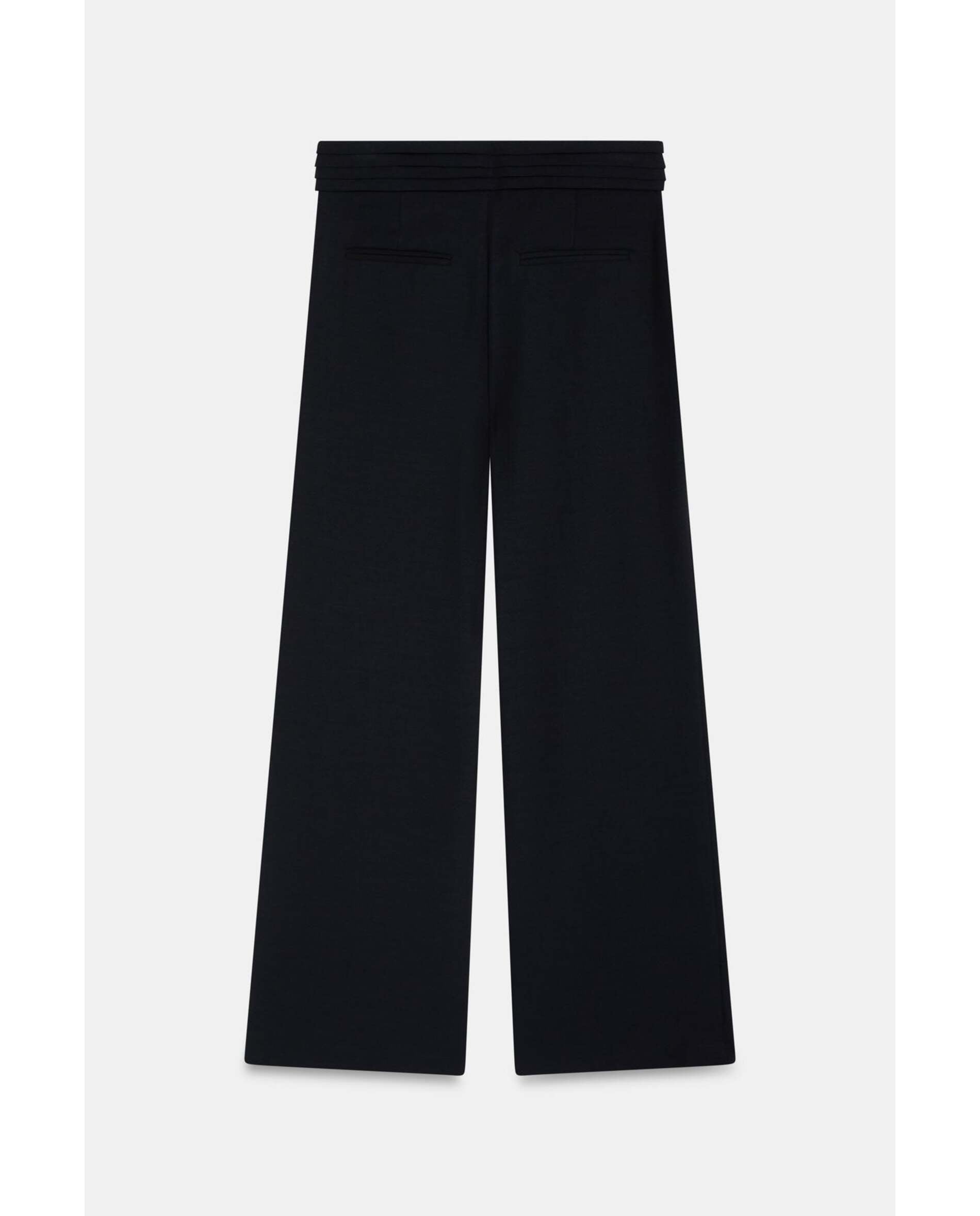 Pantalón de mujer de corte recto y ancho - Bimani - Negro Negro-7