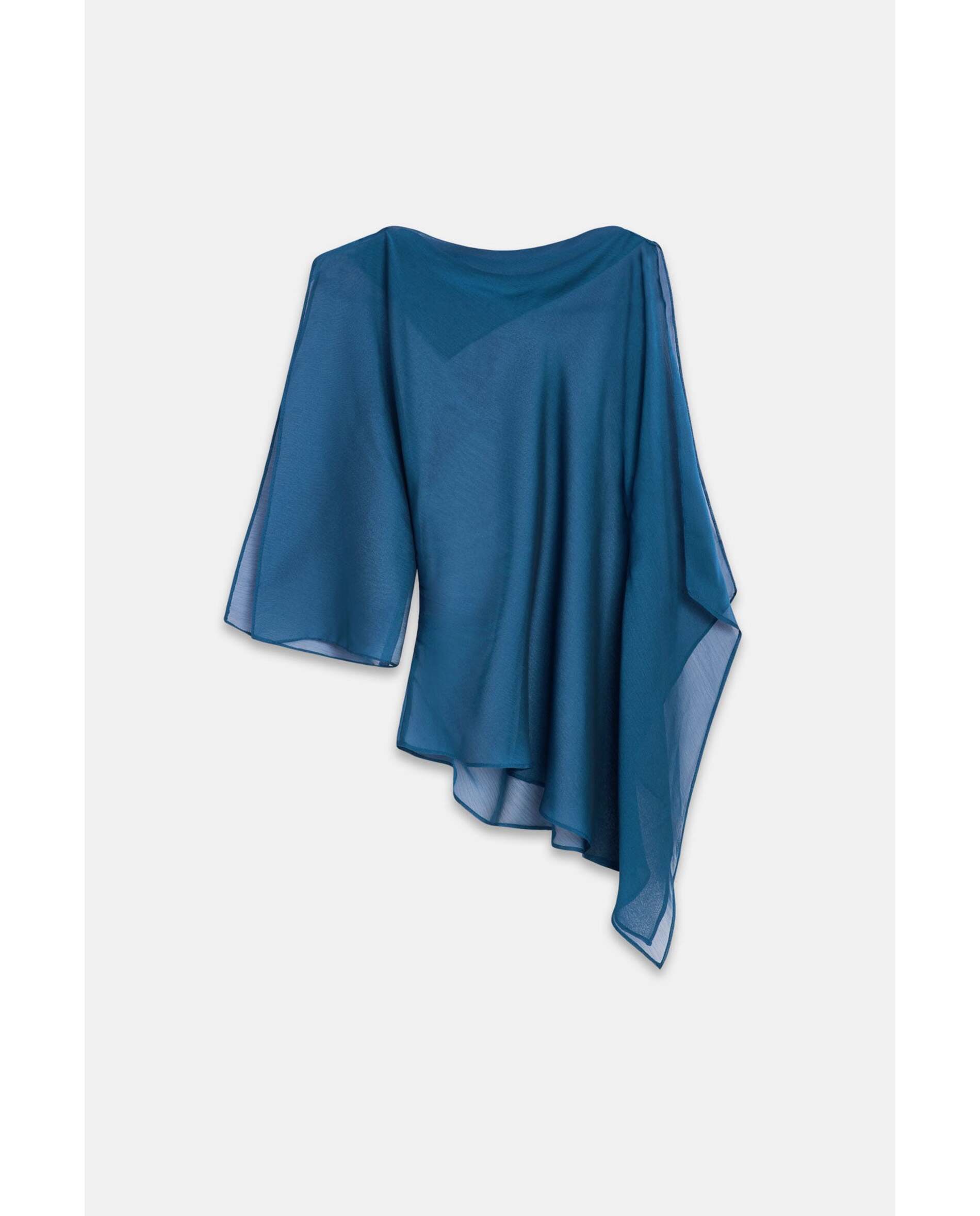 Blusa de mujer de gasa catiónica - Bimani - Azul Azul-2