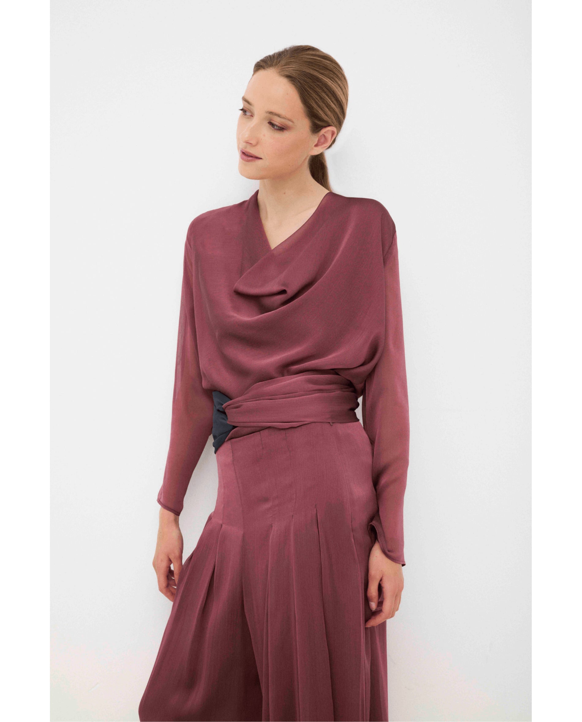 Imagen 0 de Blusa de mujer de gasa catiónica Rosa