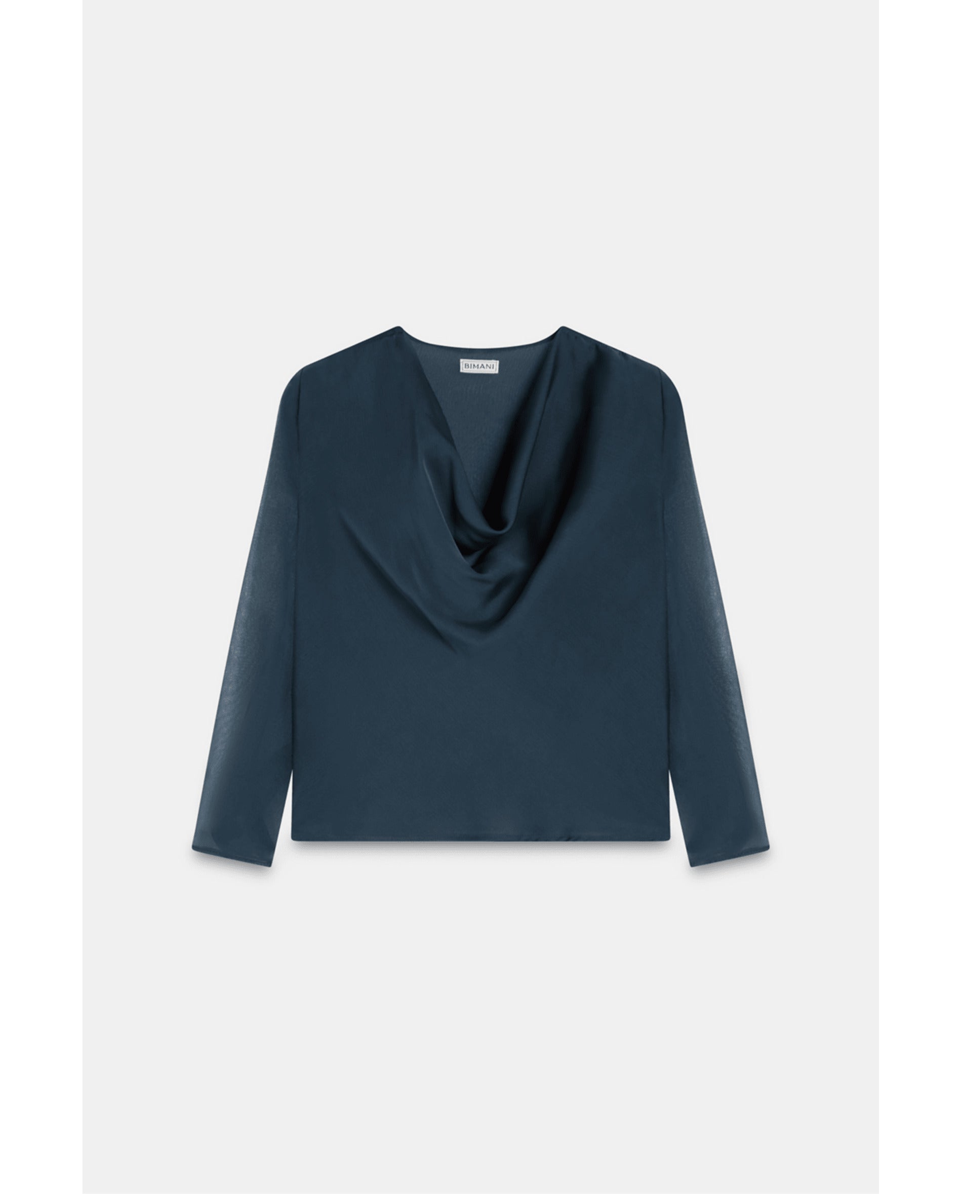 Blusa de mujer de gasa catiónica - Bimani - Petróleo Petróleo-4