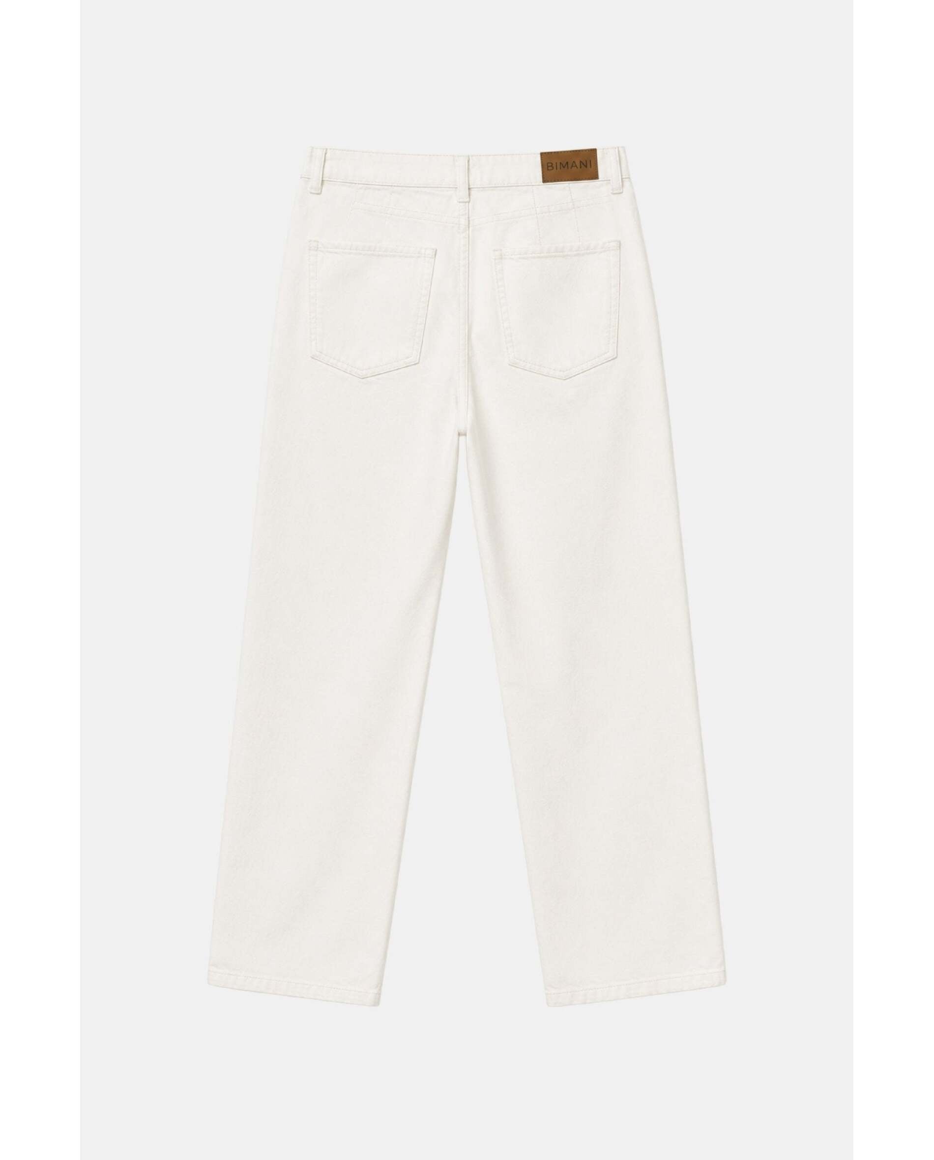 Vaquero de mujer de corte recto - Bimani - Beige Beige-3