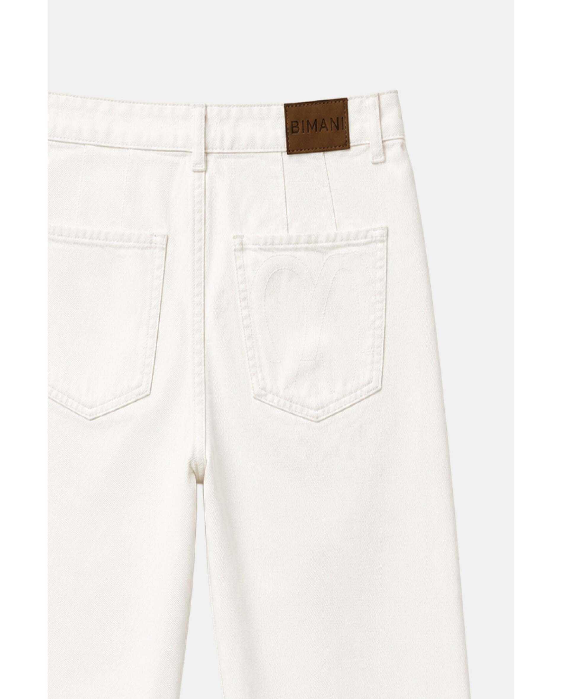 Vaquero de mujer de corte recto - Bimani - Beige Beige-2