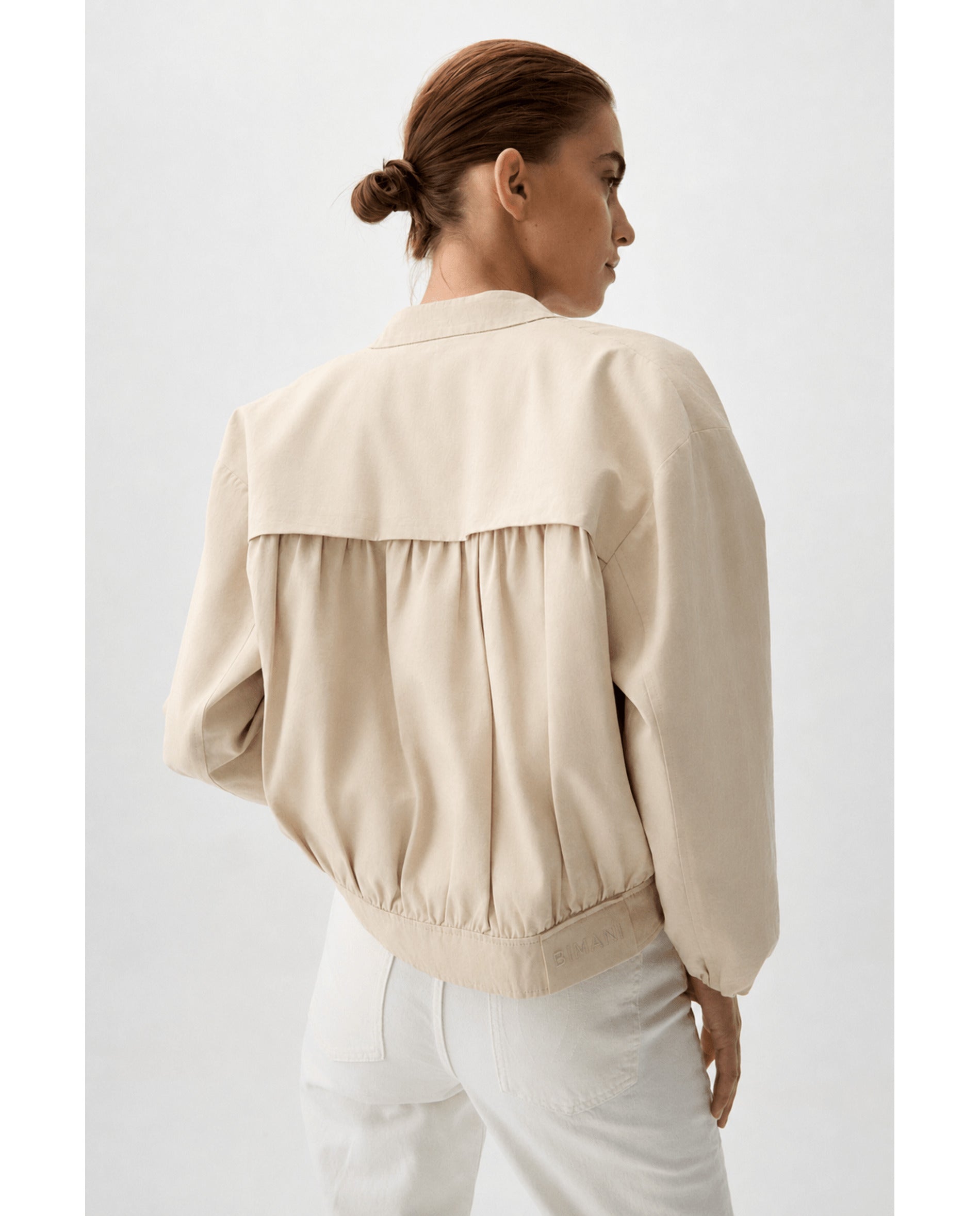 Chaqueta de mujer bomber oversize - Bimani - Beige Beige-2