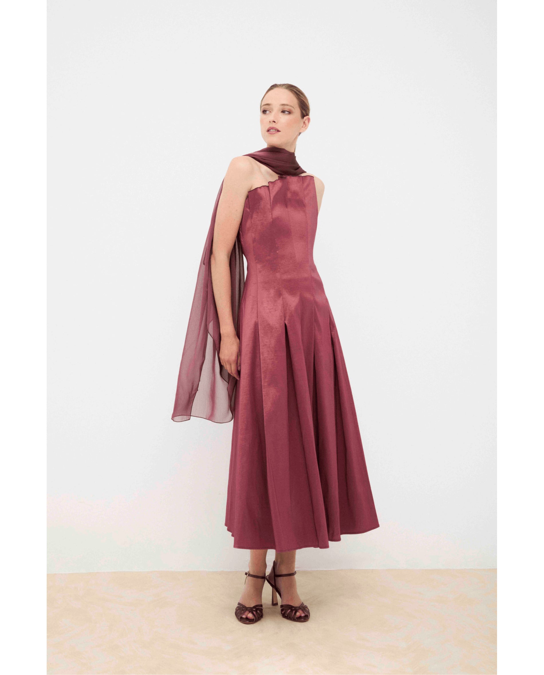 Imagen 2 de Vestido de mujer palabra de honor - Bimani - Rosa Rosa