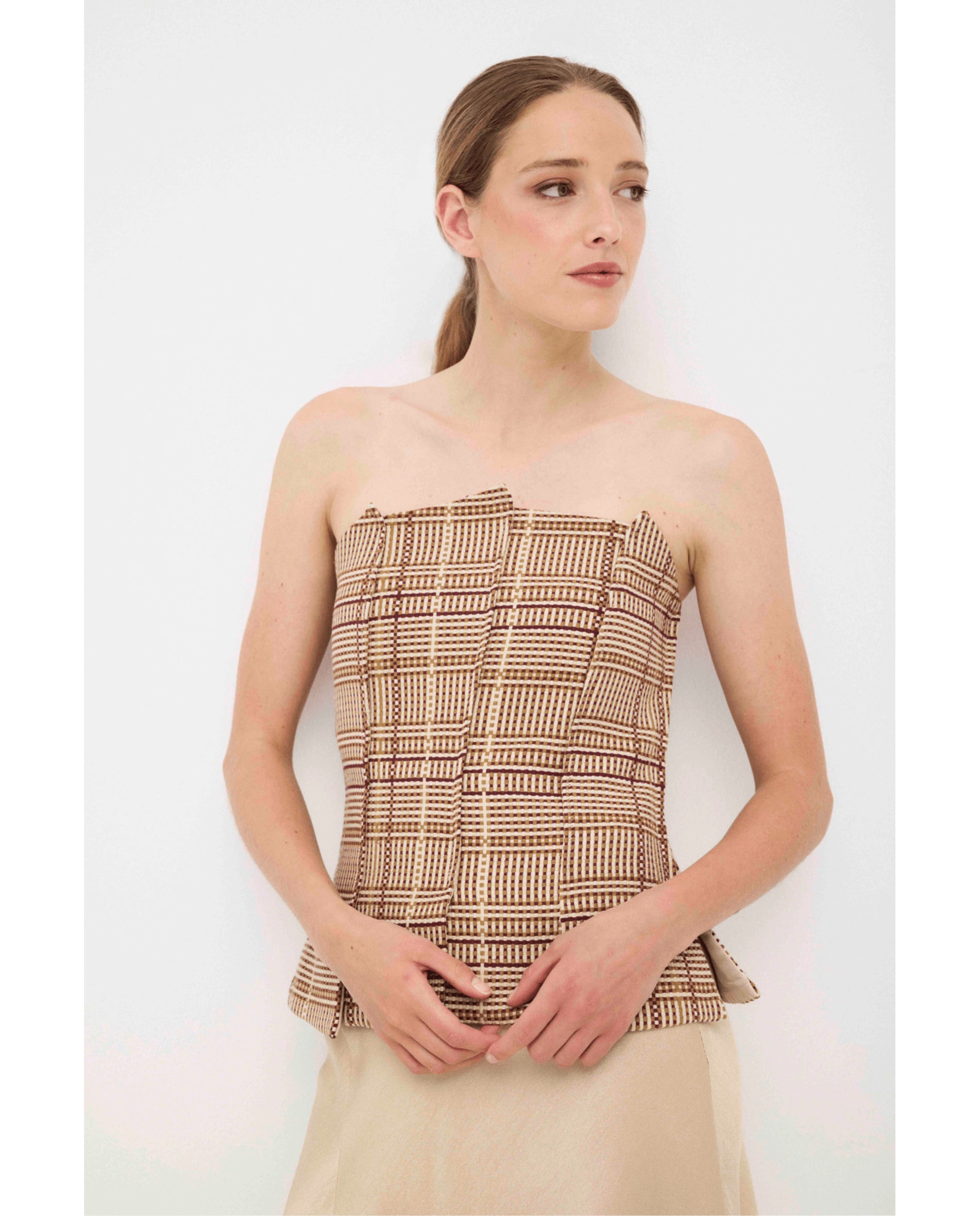 Top de mujer palabra de honor - Bimani - Beige Beige-4