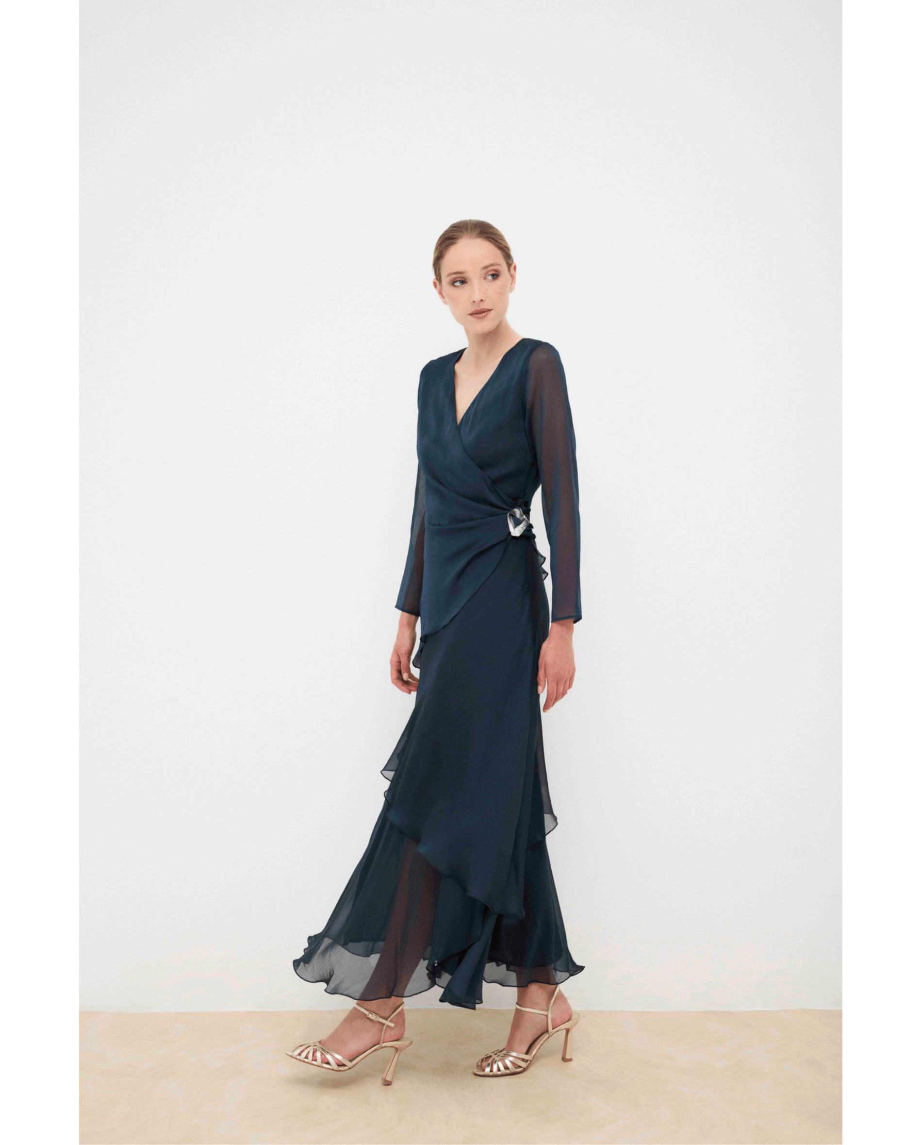 Vestido de mujer de gasa catiónica
