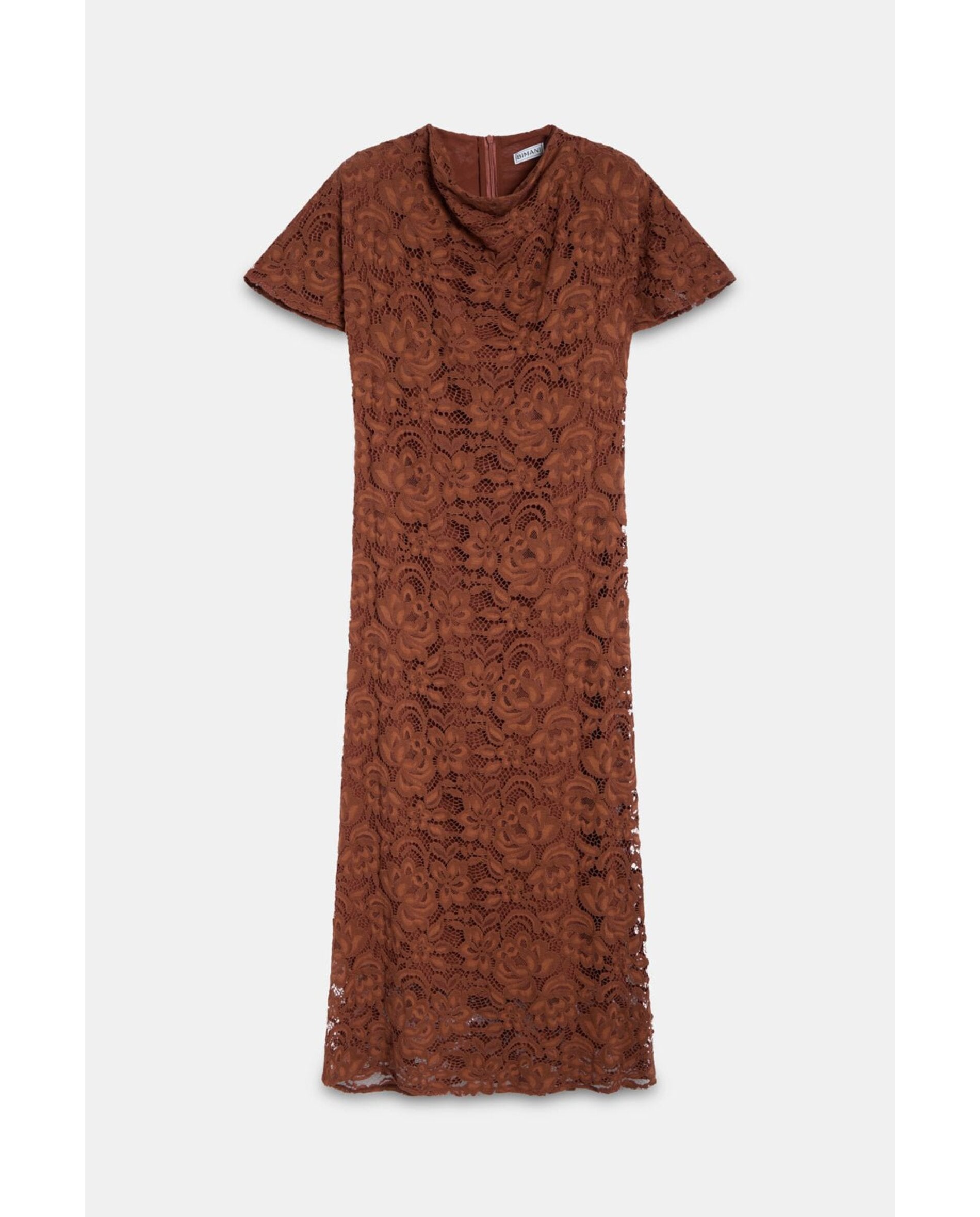 Vestido de mujer de guipur - Bimani - Terracota Terracota-6
