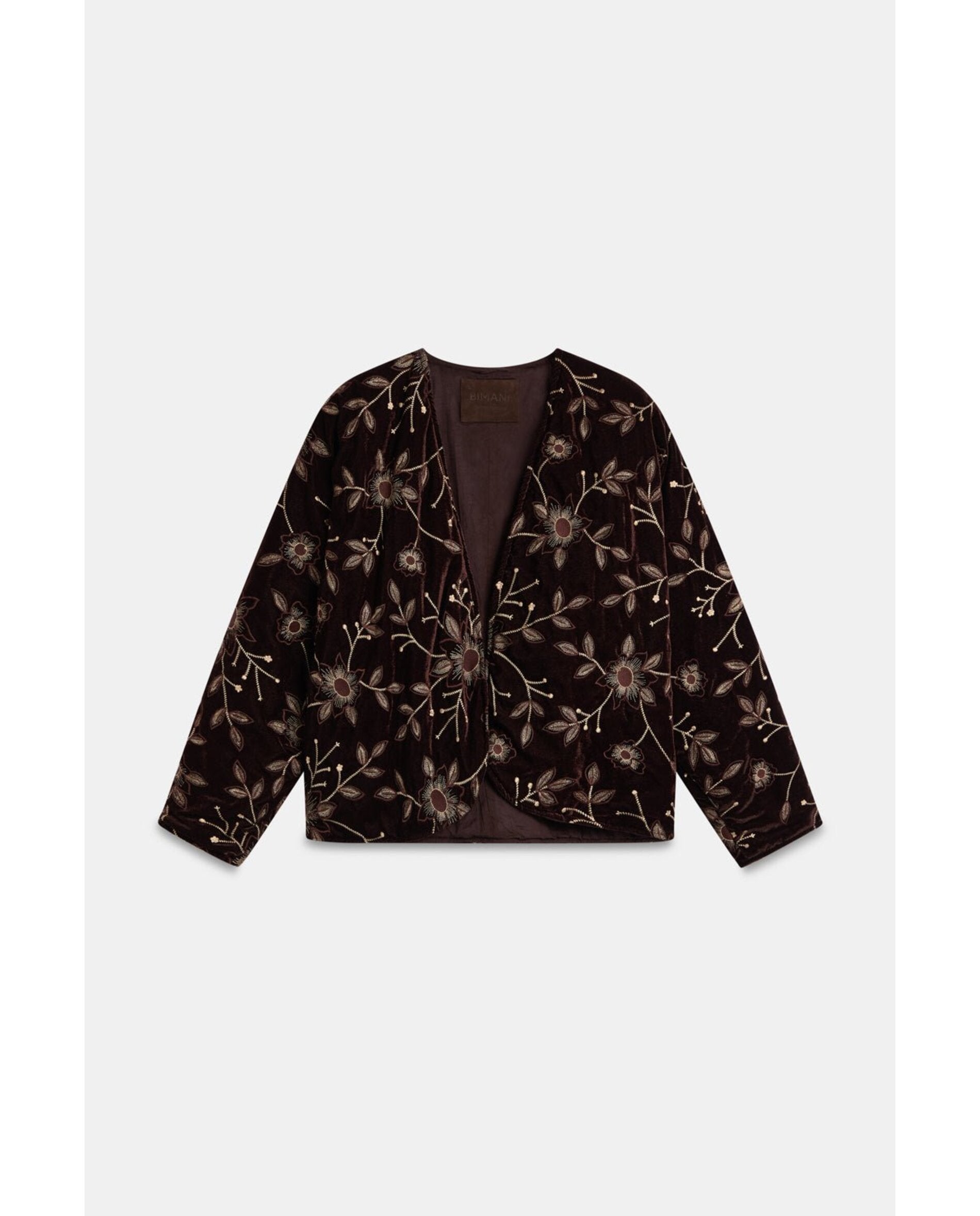 Imagen 1 de Chaqueta de mujer acolchada de tercipelo Marrón