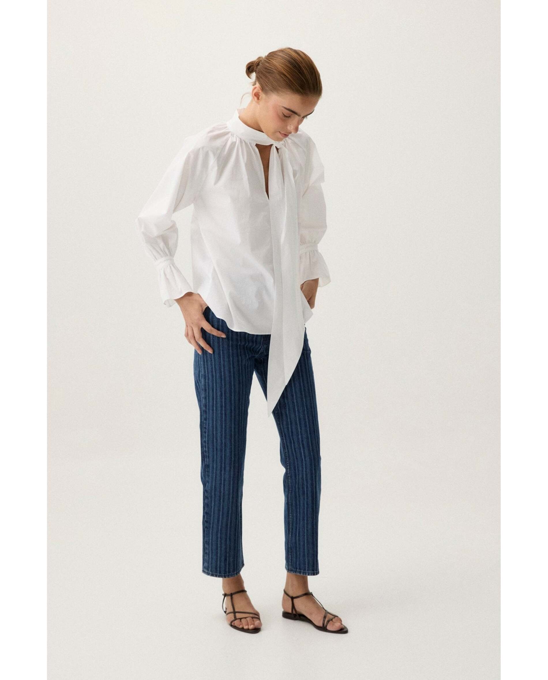Vaquero de mujer denim rayas - Bimani - Azul denim Azul denim-1