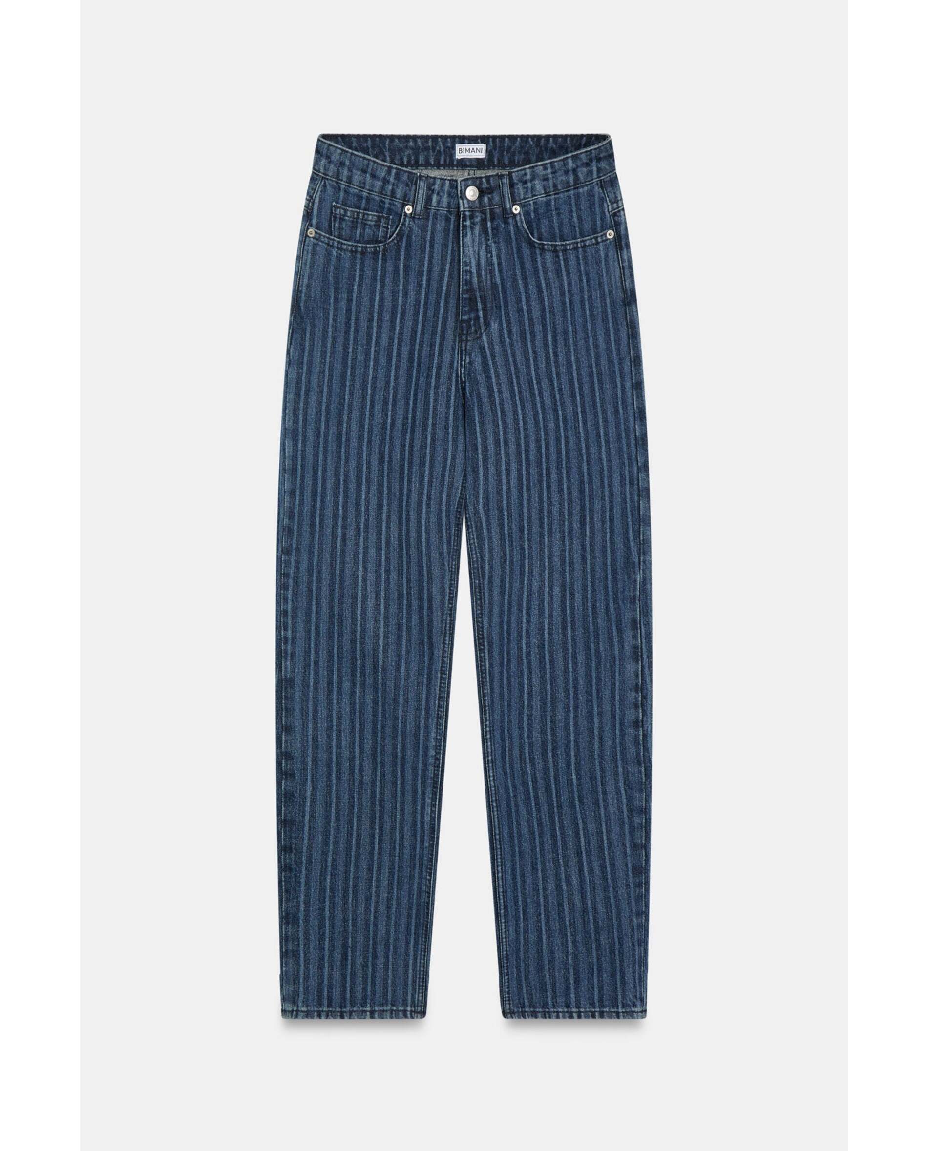 Vaquero de mujer denim rayas - Bimani - Azul denim Azul denim-3