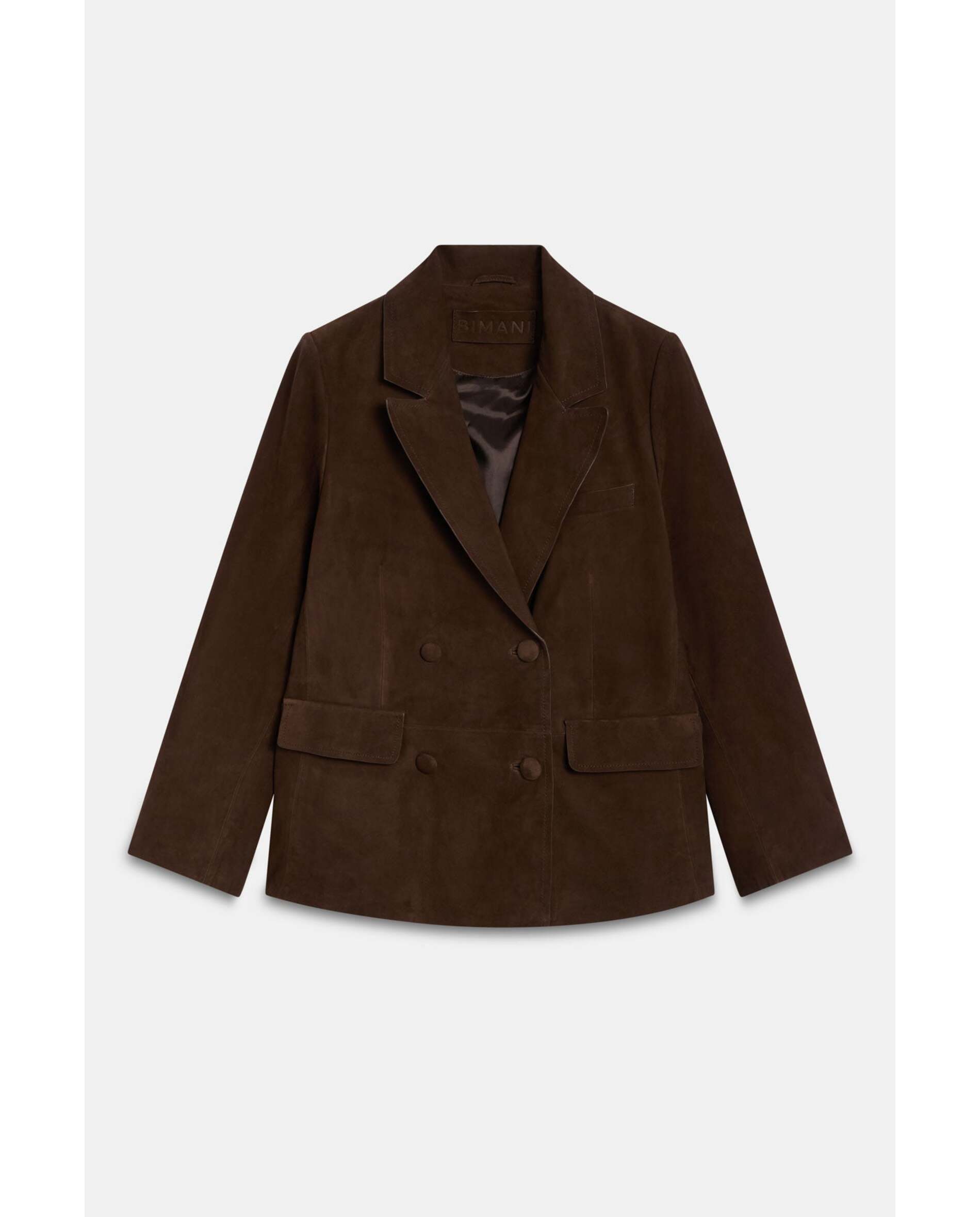Blazer de mujer de ante - Bimani - Marrón Marrón-1