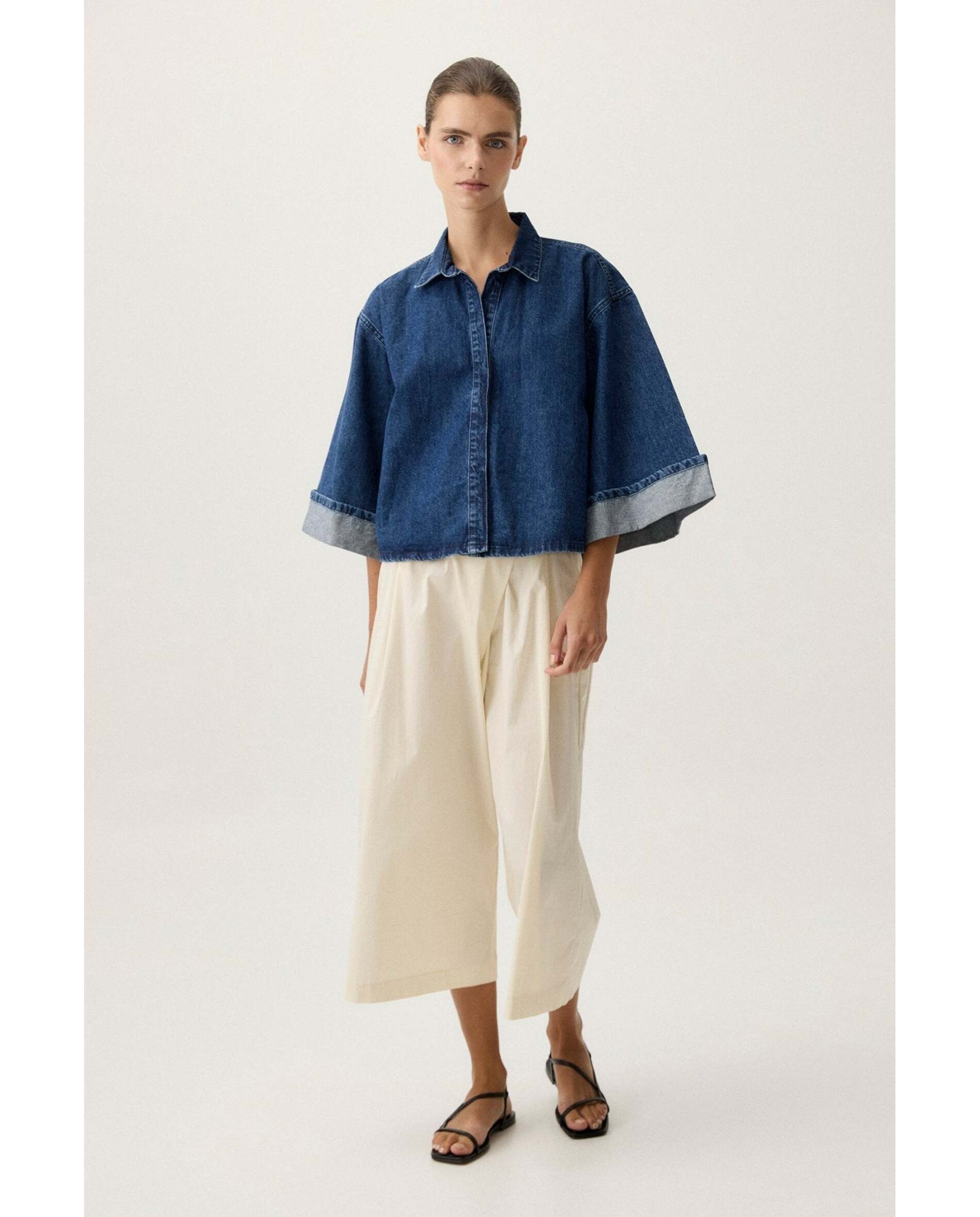 Camisa de mujer denim - Bimani - Azul denim Azul denim-1