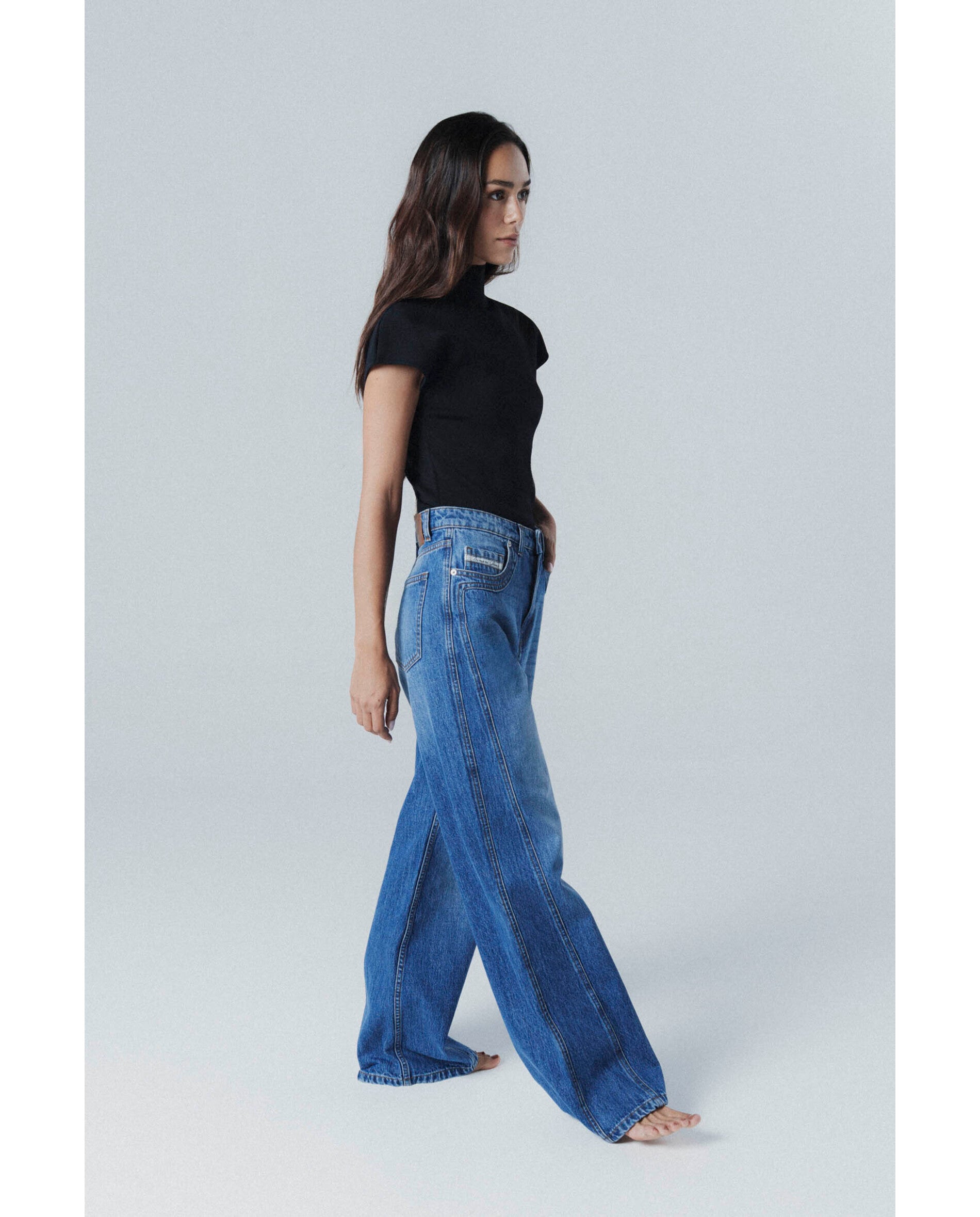 Pantalón de mujer denim - Bimani - Azul denim Azul denim-1