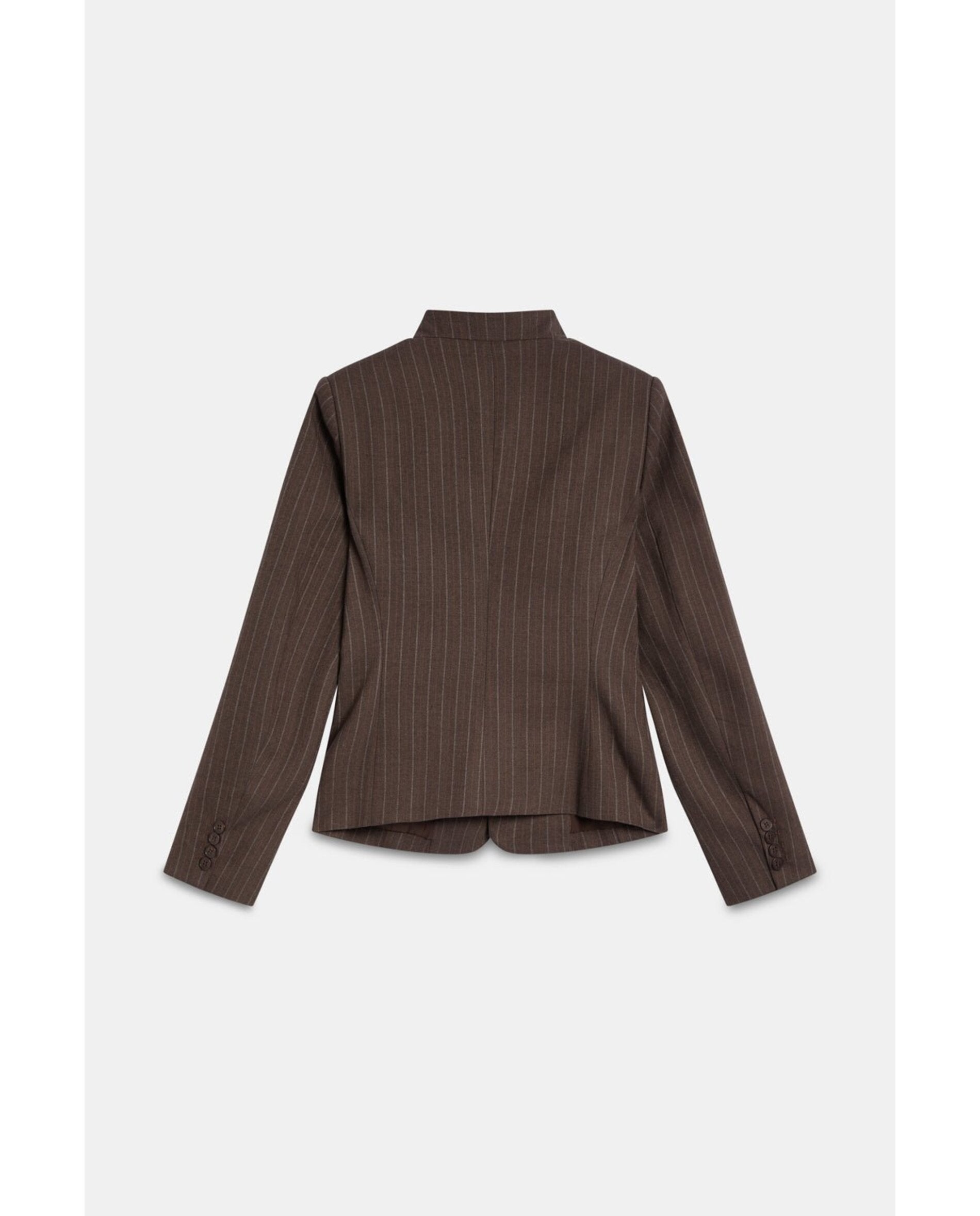 Imagen 4 de Chaqueta de mujer de lana con cuello mao - Bimani - Marrón Marrón