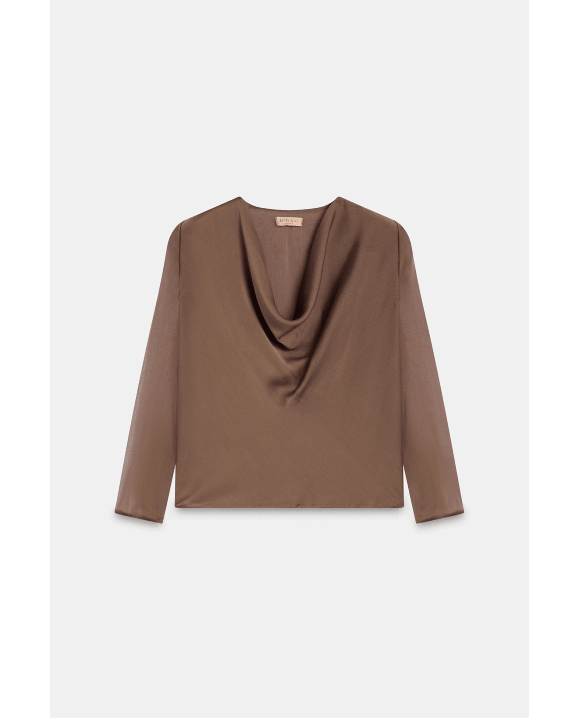 Blusa de mujer de gasa catiónica - Bimani - Bronce metalizado Bronce metalizado-5