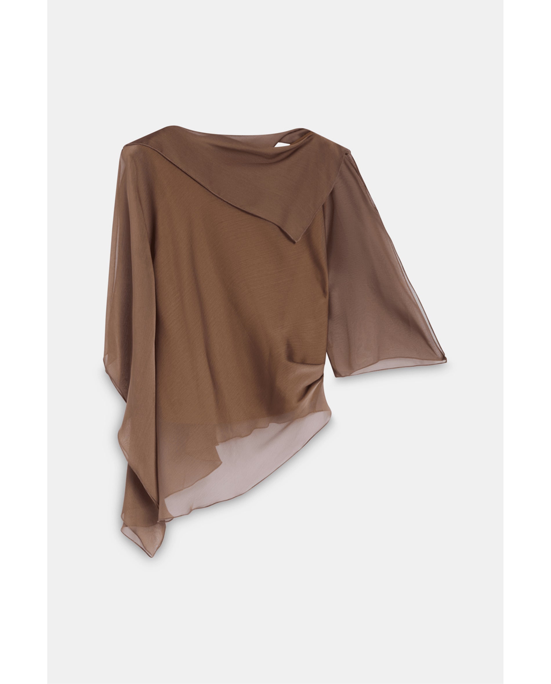 Blusa de mujer de gasa catiónica - Bimani - Bronce metalizado Bronce metalizado-6