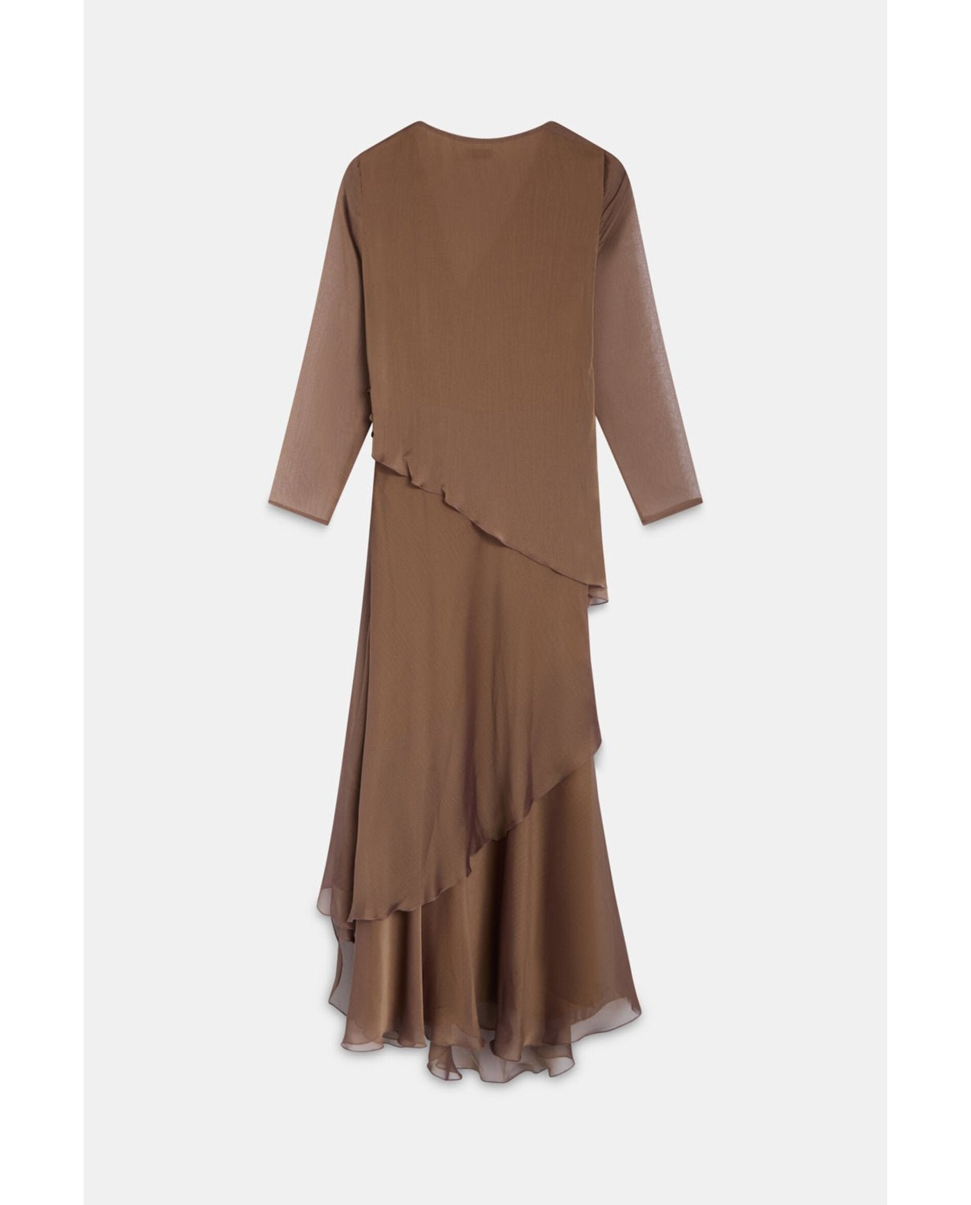 Vestido de mujer de gasa catiónica - Bimani - Bronce metalizado Bronce metalizado-7