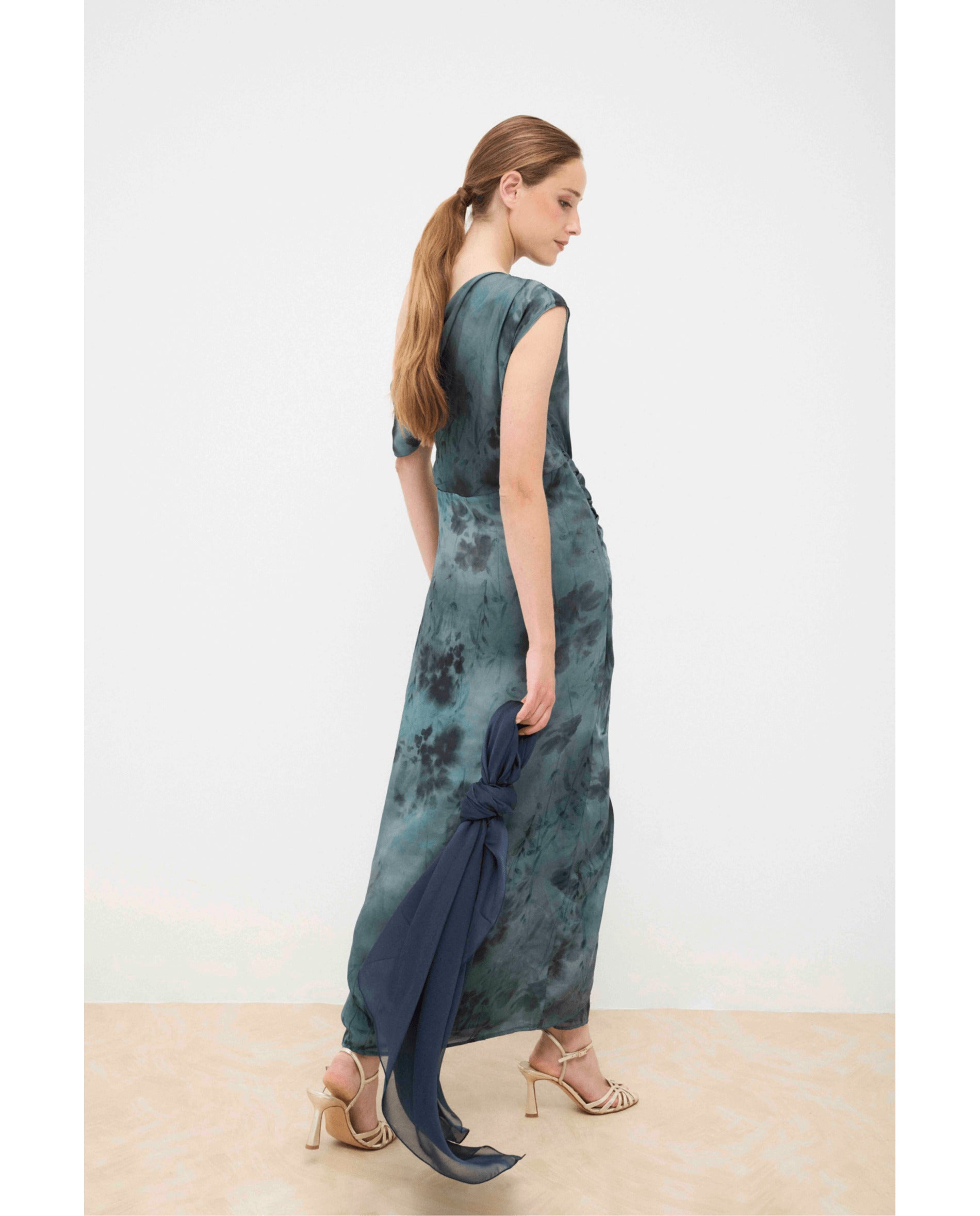 Vestido de mujer estampado - Bimani - Petróleo Petróleo-3