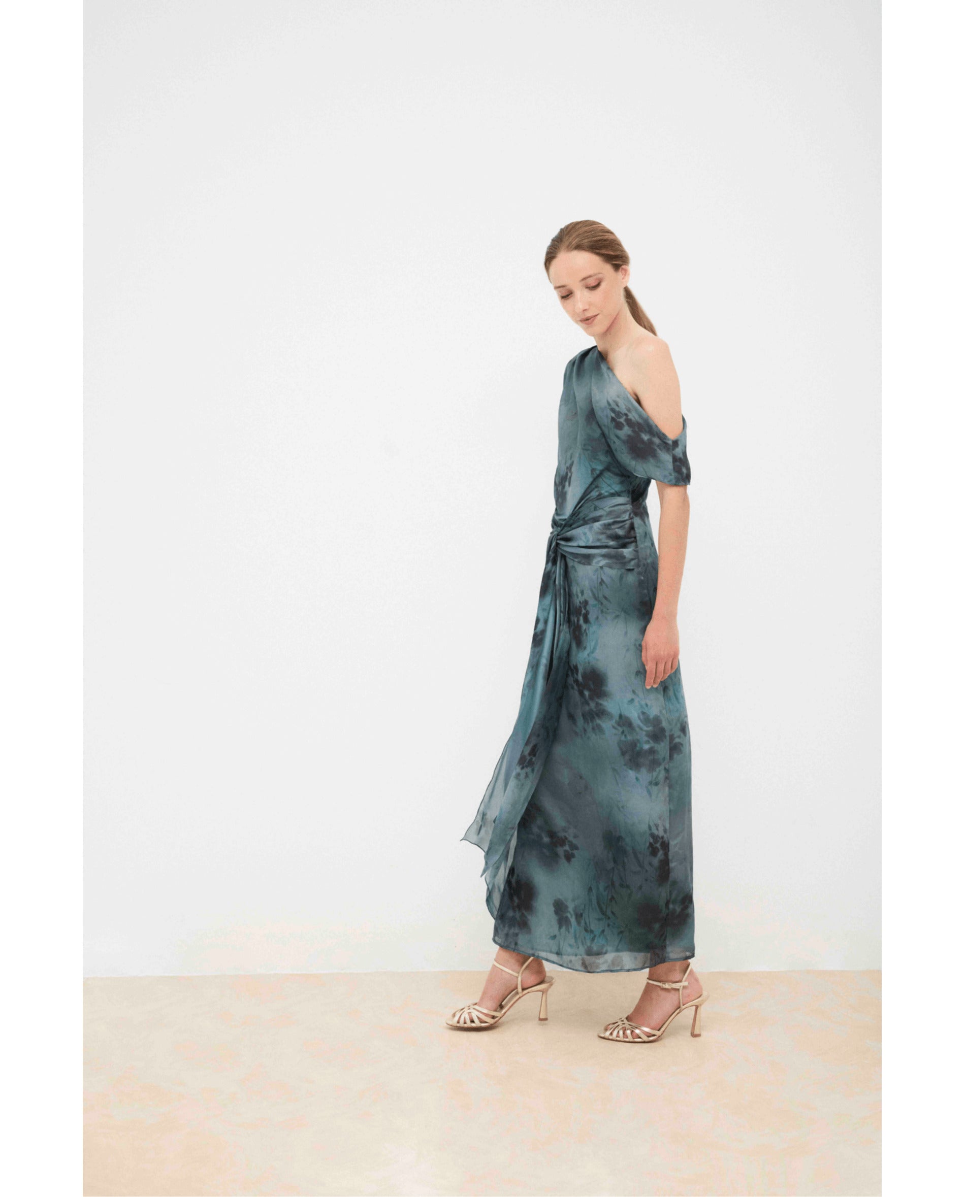 Vestido de mujer estampado - Bimani - Petróleo Petróleo-4
