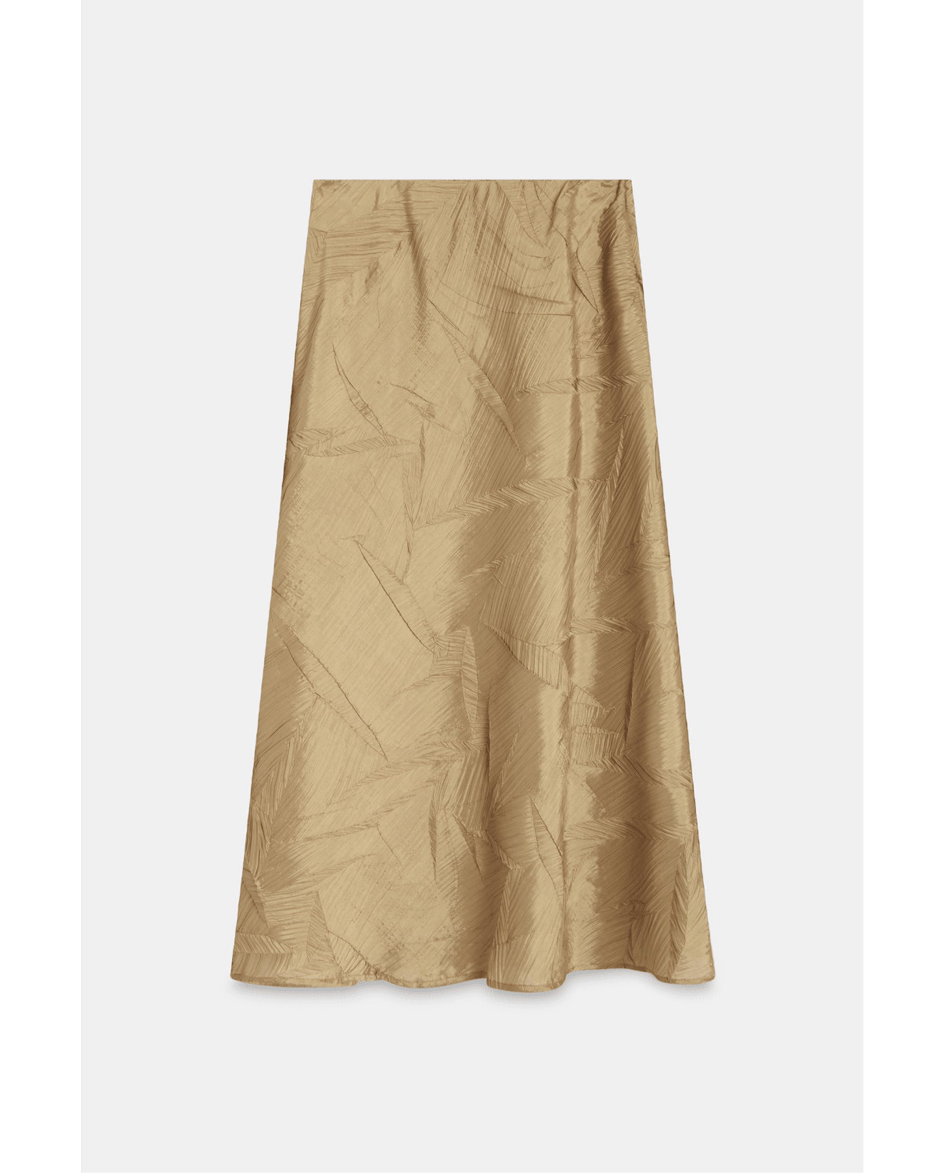 Falda de mujer con textura plisada - Bimani - Dorado Dorado-3