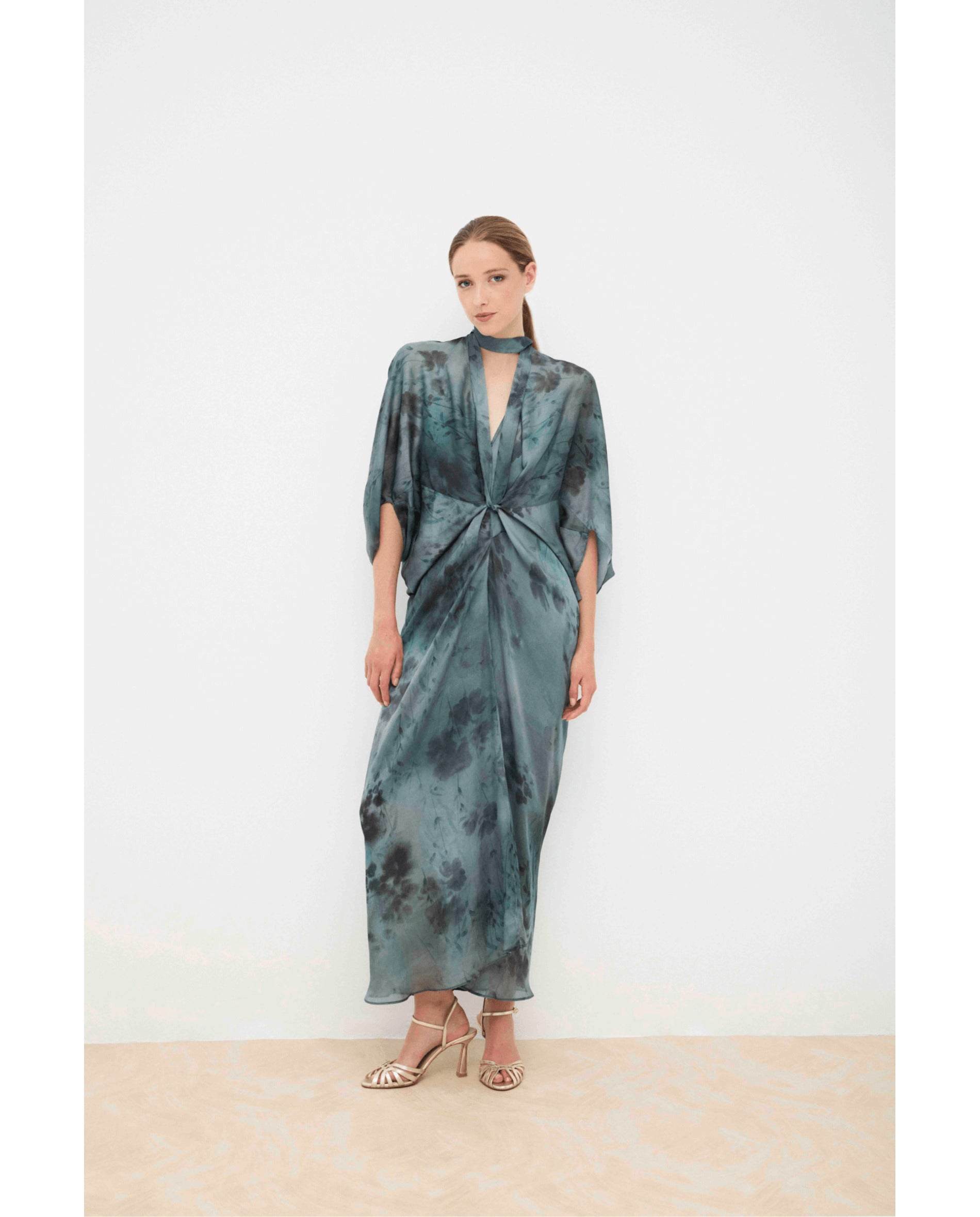 Imagen 3 de Vestido de mujer estilo kaftan - Bimani - Azul Azul