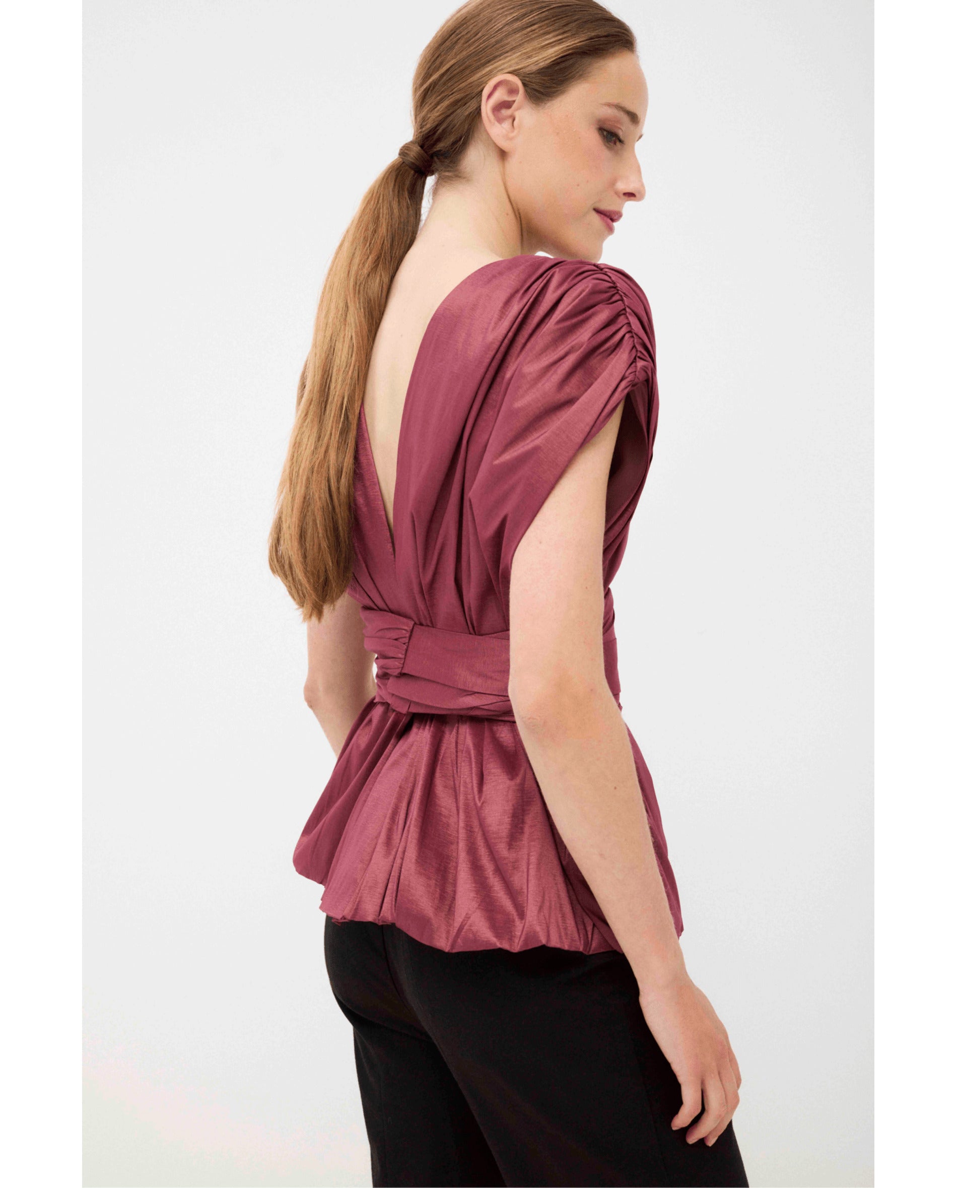 Top de mujer de corte recto y amplio - Bimani - Rosa Rosa-3