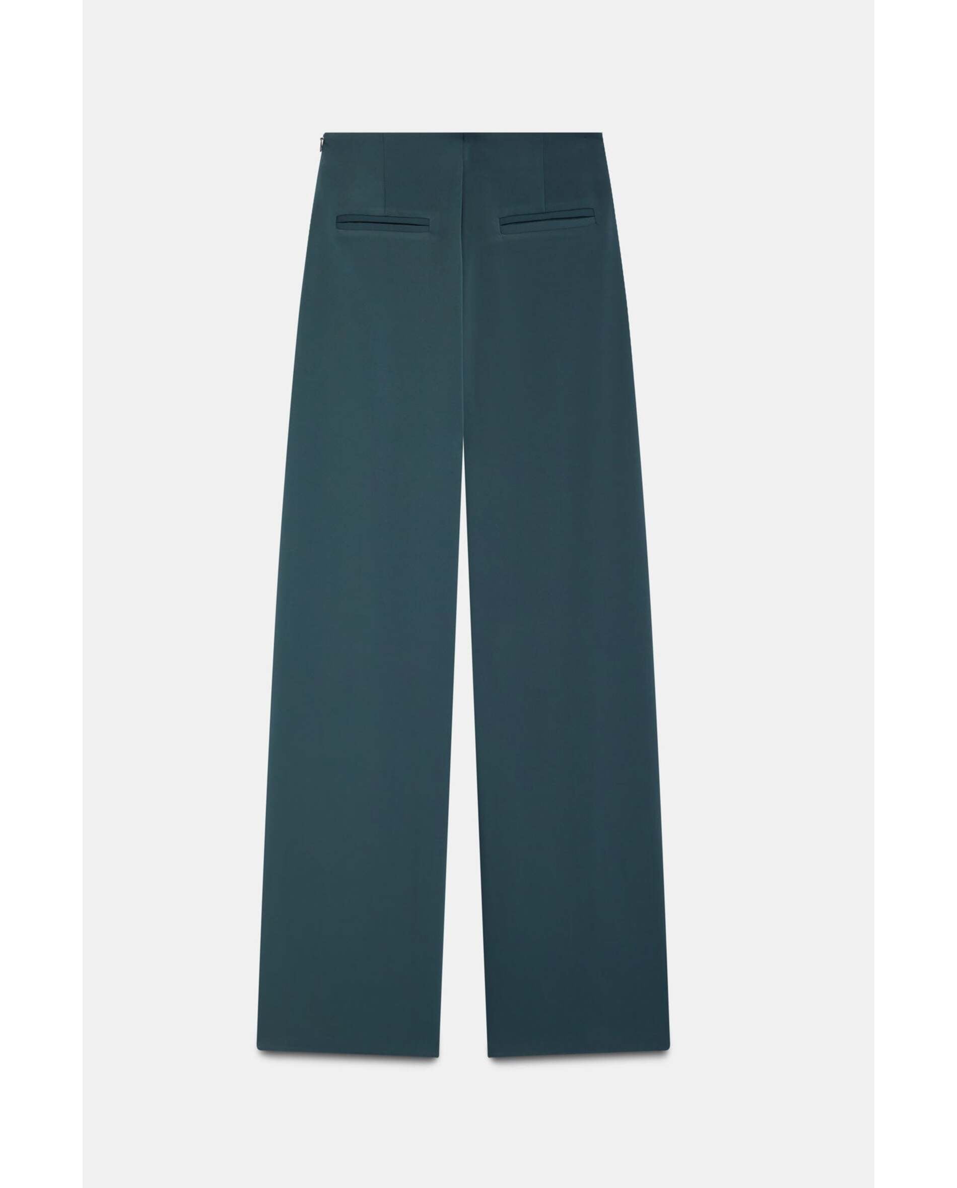 Pantalón de mujer de crepe grueso - Bimani - Petróleo Petróleo-3