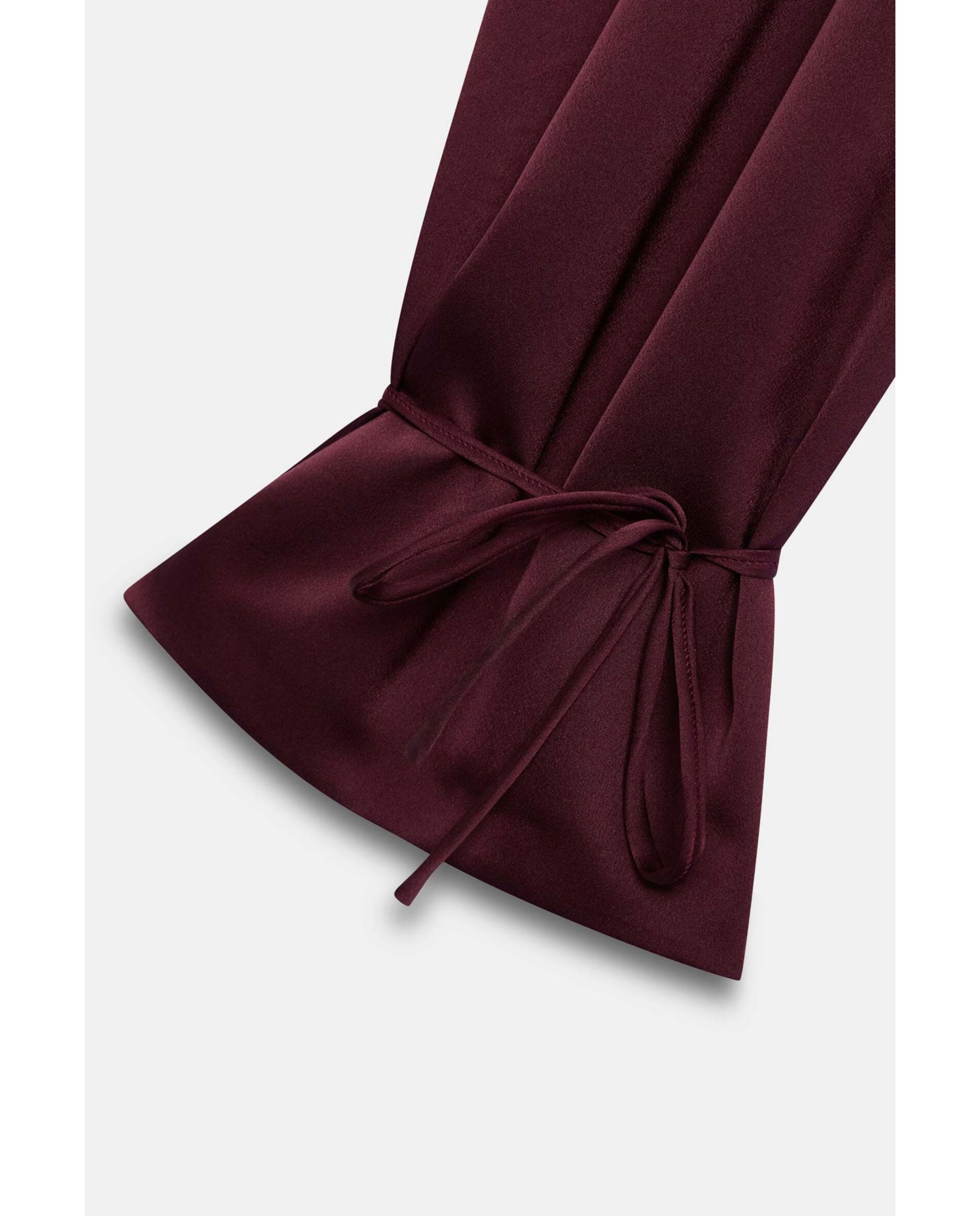 Pantalón de mujer satinado tiro alto - Bimani - Berenjena Berenjena-3