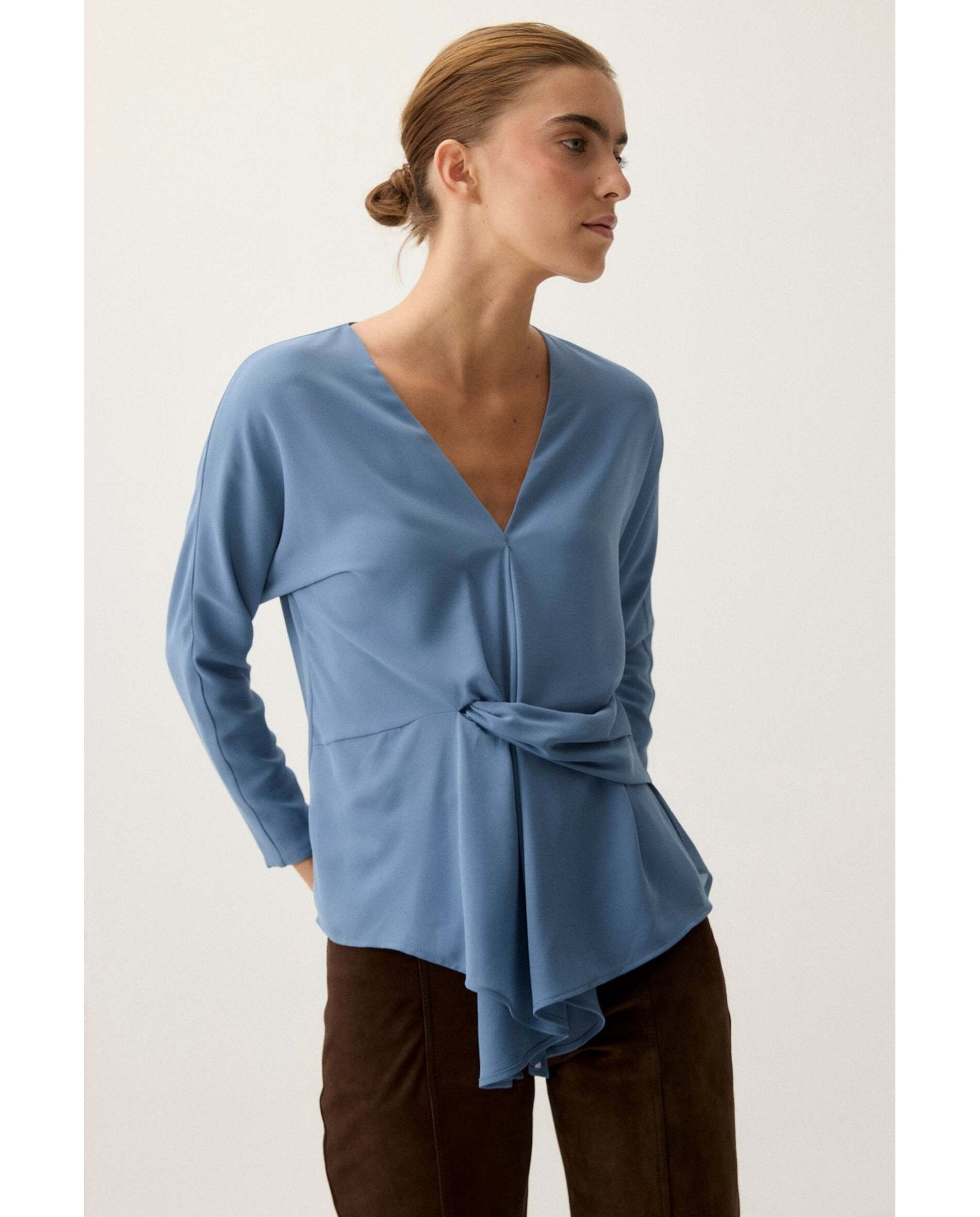 Blusa de mujer manga murciélago - Bimani - Azul Azul-1