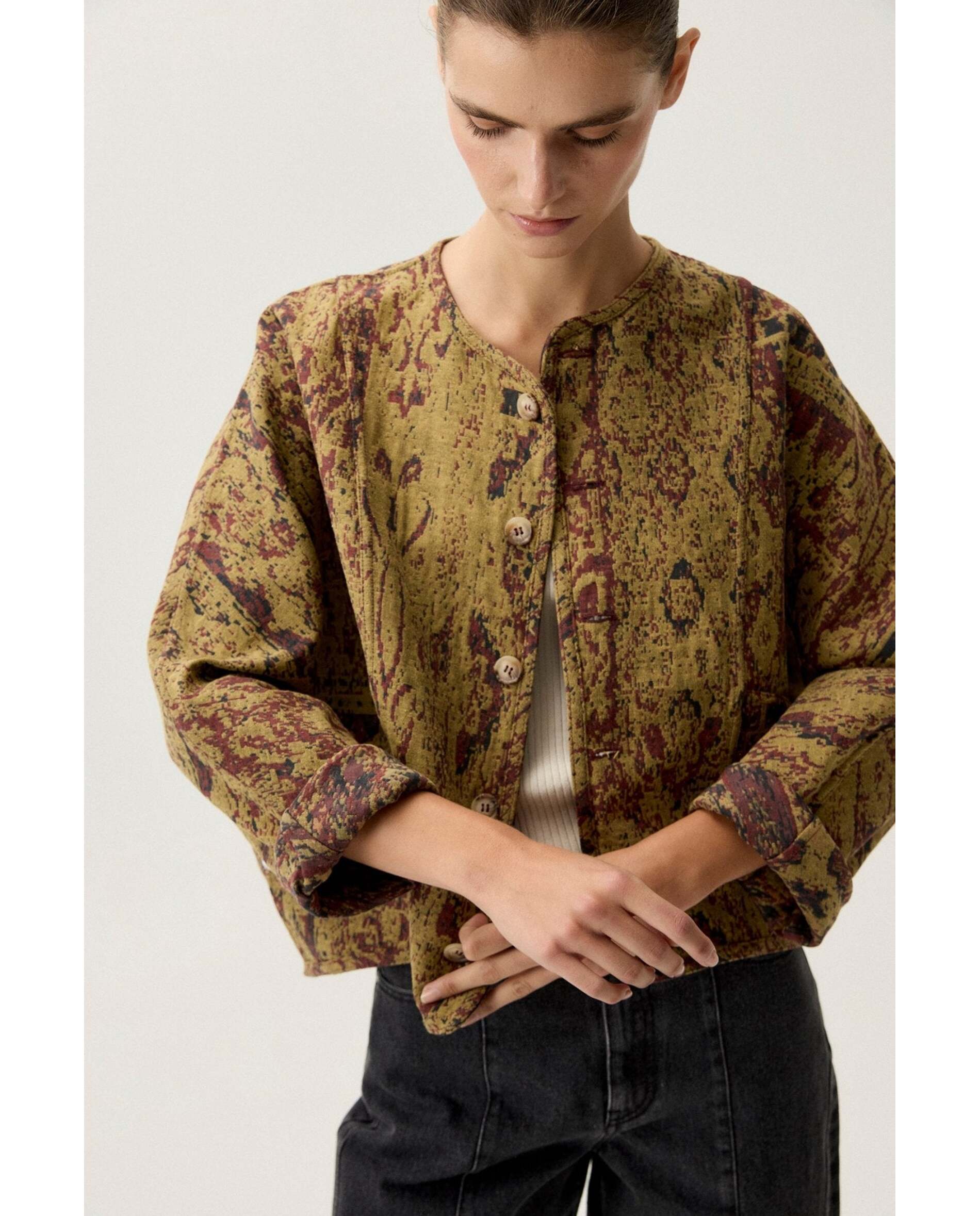 Imagen 2 de Chaqueta de mujer reversible de jacquard - Bimani - Multicolor Multicolor