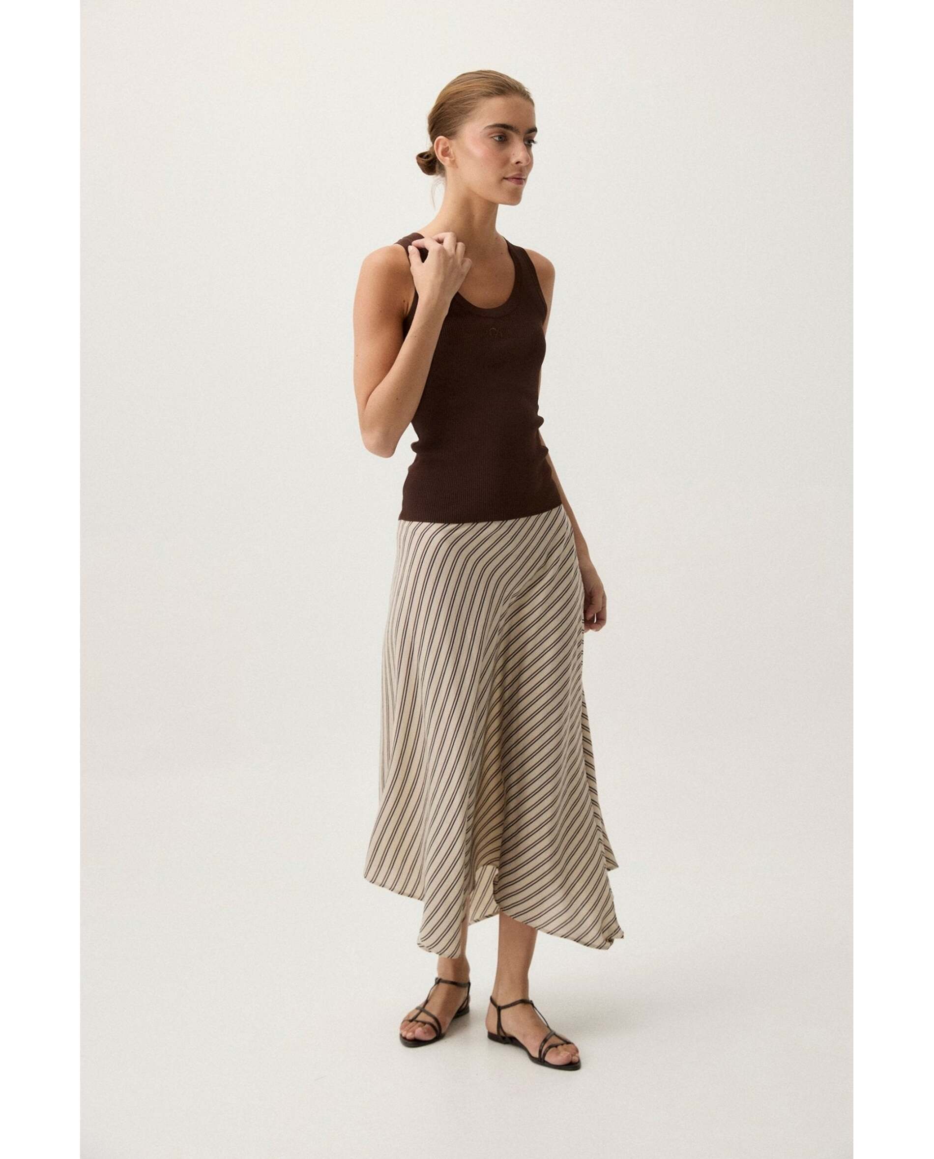 Falda de mujer de rayas - Bimani - Multicolor Multicolor-1